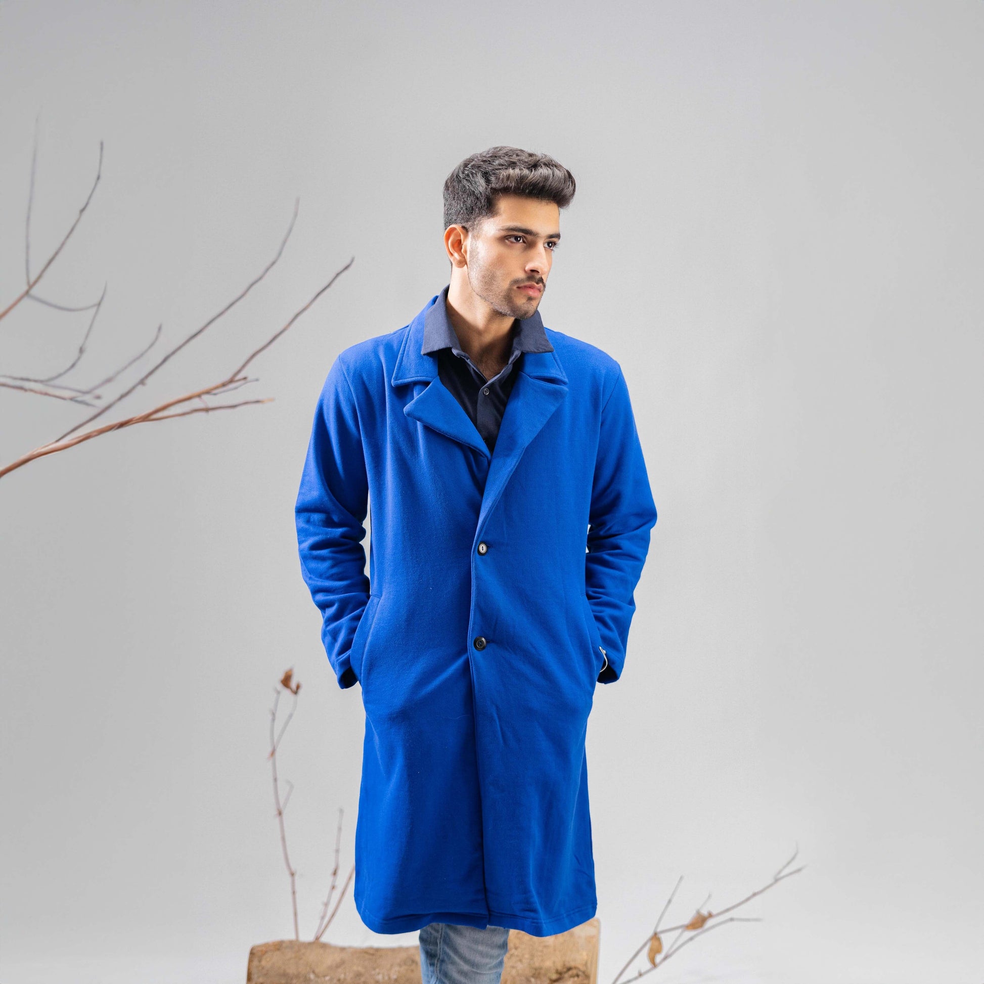 Polo Republica Men's Winter Fleece Long Coat Men's Coat Polo Republica Royal S