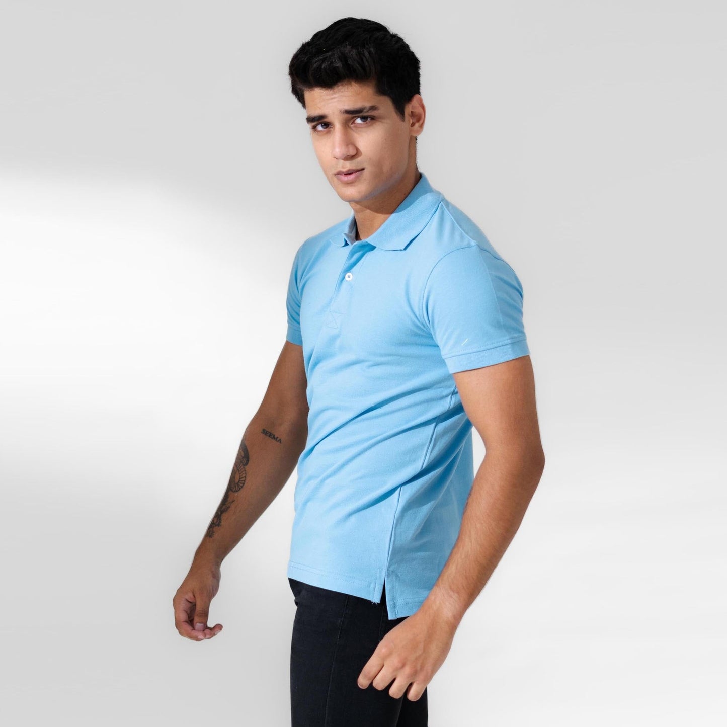 Polo Republica Men's Essentials Premium Short Sleeve Polo Shirt Men's Polo Shirt Polo Republica Sky S