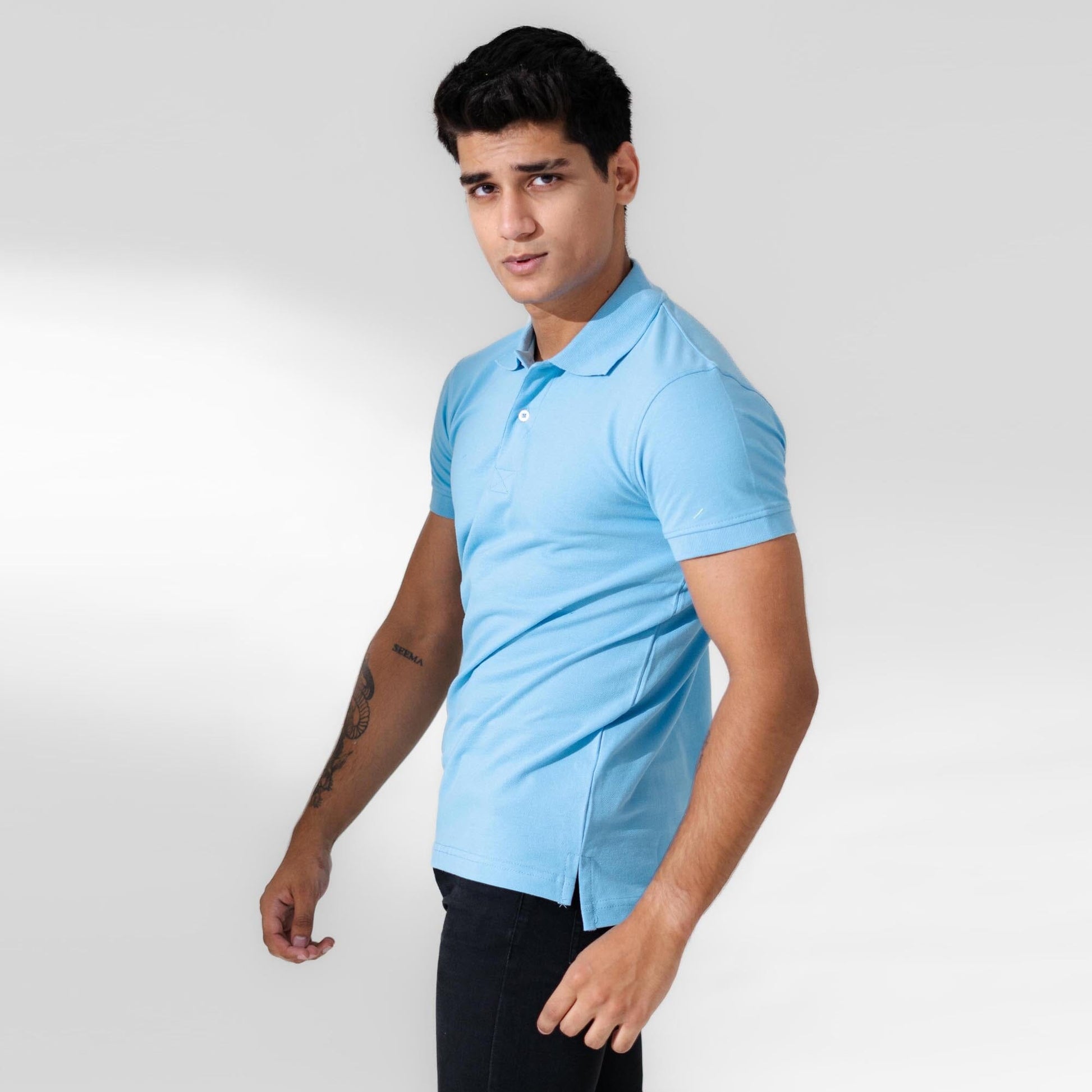 Polo Republica Men's Essentials Premium Short Sleeve Polo Shirt Men's Polo Shirt Polo Republica Sky S