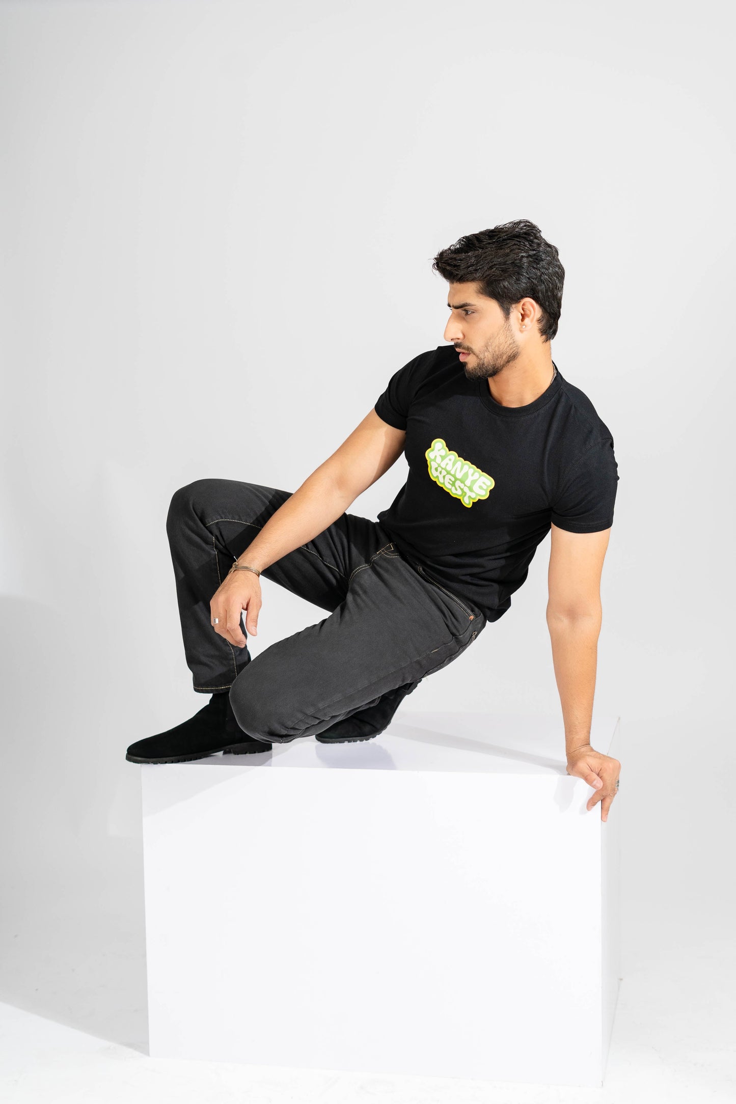 Polo Republica Men's Kayne West Printed Crew Neck Tee Shirt