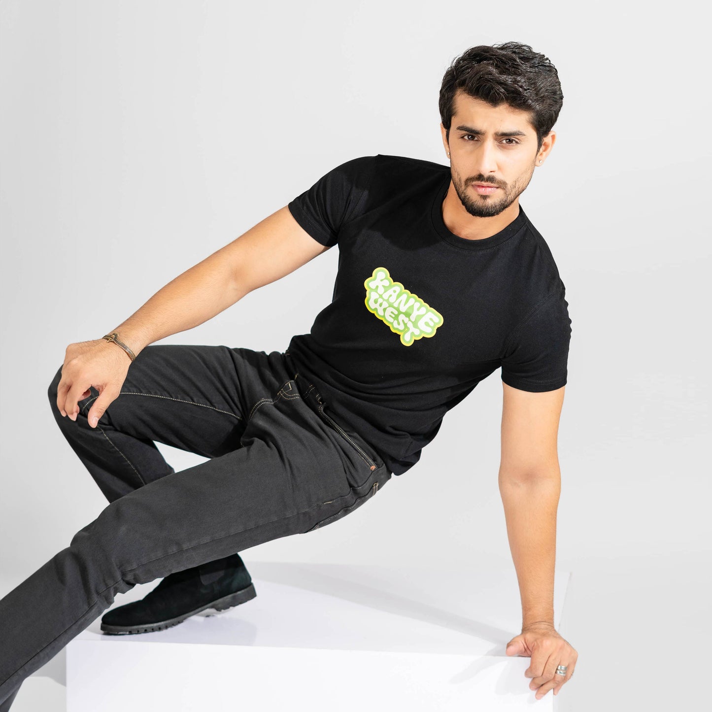 Polo Republica Men's Kayne West Printed Crew Neck Tee Shirt