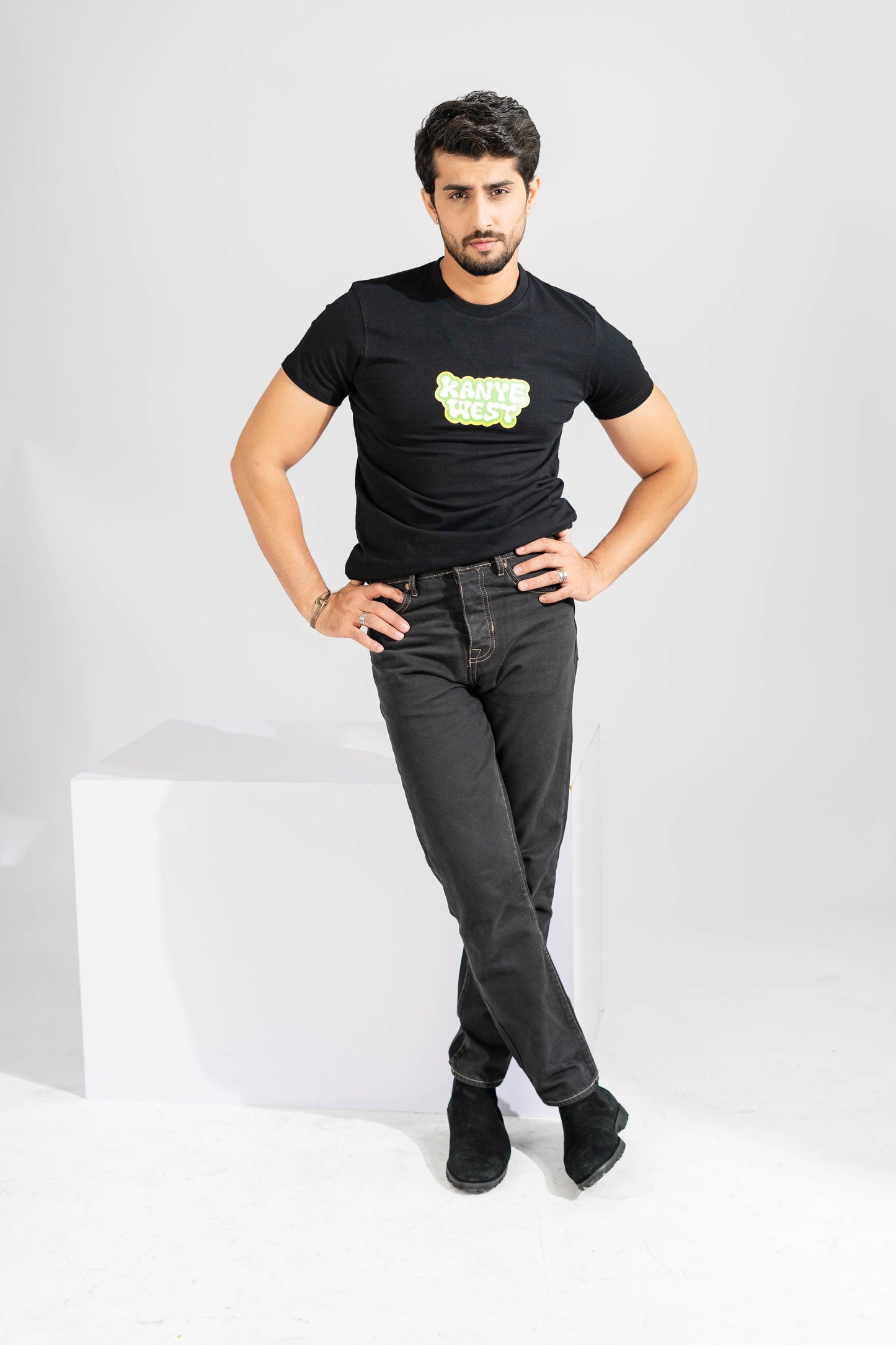 Polo Republica Men's Kayne West Printed Crew Neck Tee Shirt