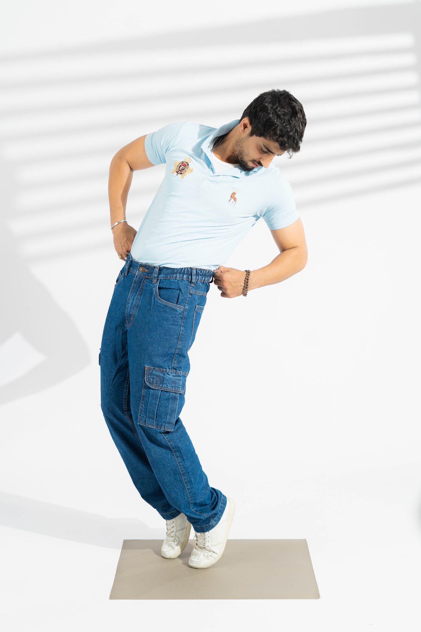 Polo Republica Men's Moose & PRC Crest Embroidered Short Sleeve Polo Shirt