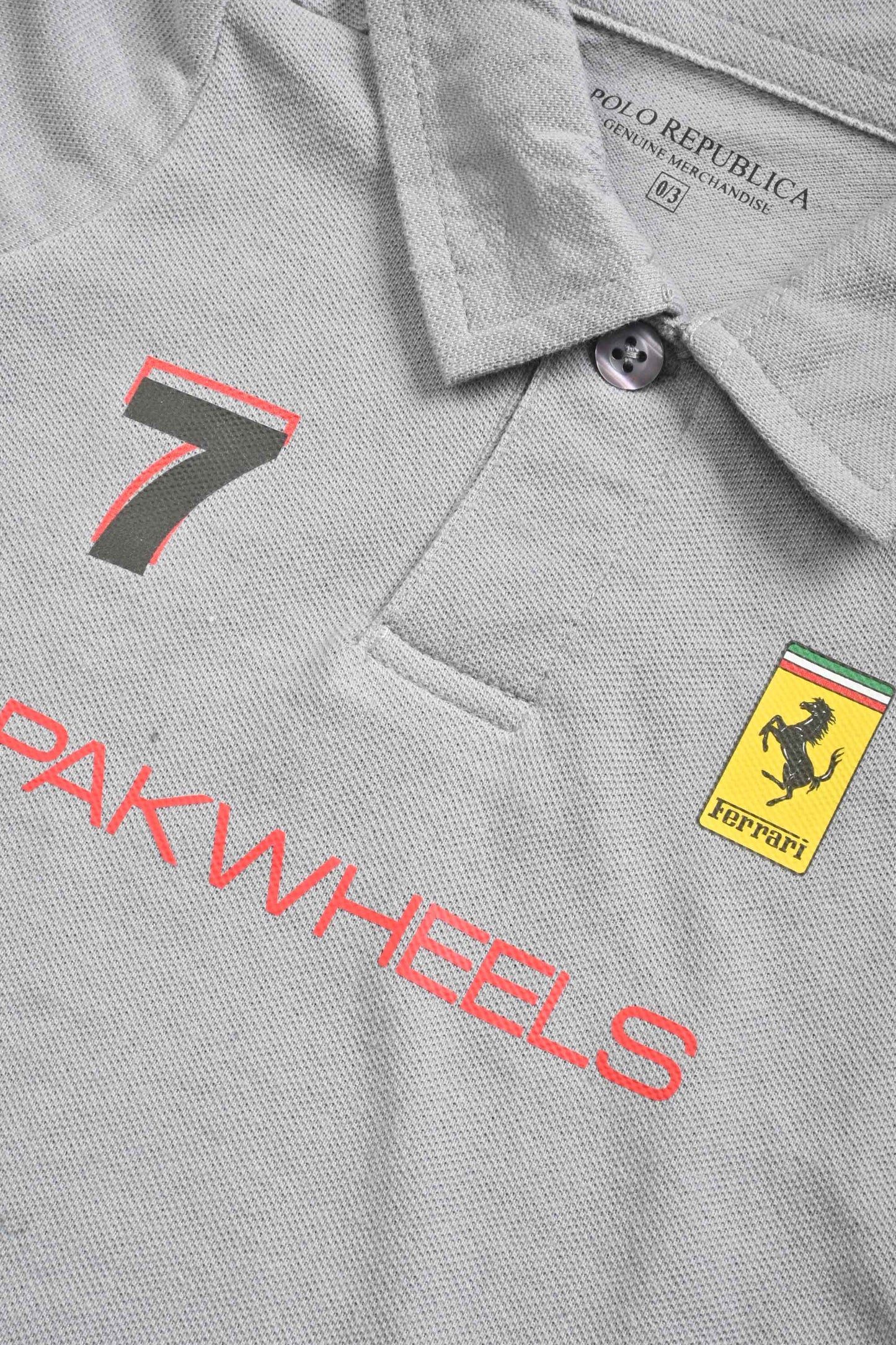 Polo Republica PakWheels Ferrari 7 Printed Short Sleeve Baby Romper Romper Polo Republica