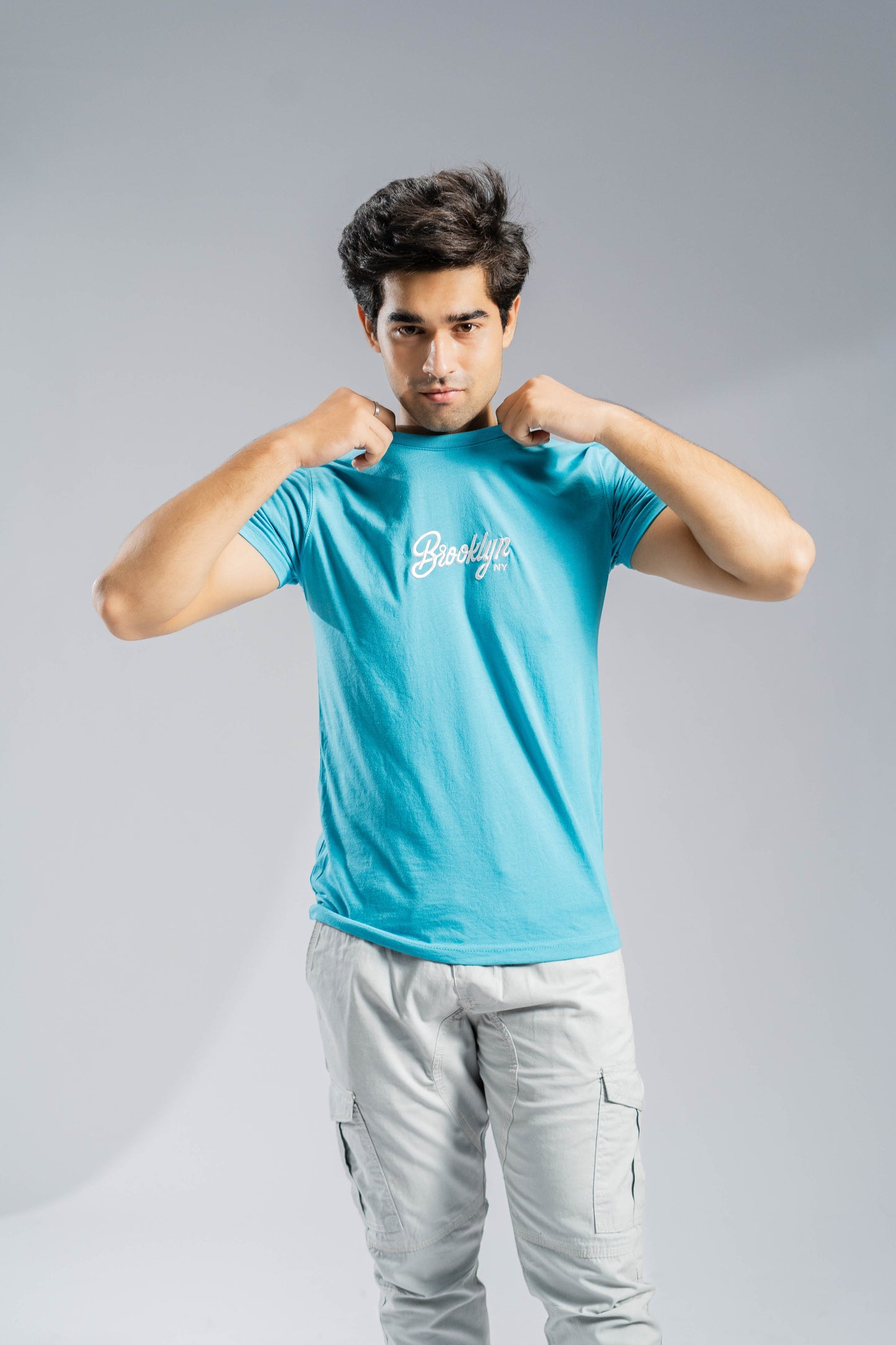 Polo Republica Men's Brooklyn NY Embroidered Crew Neck Tee Shirt