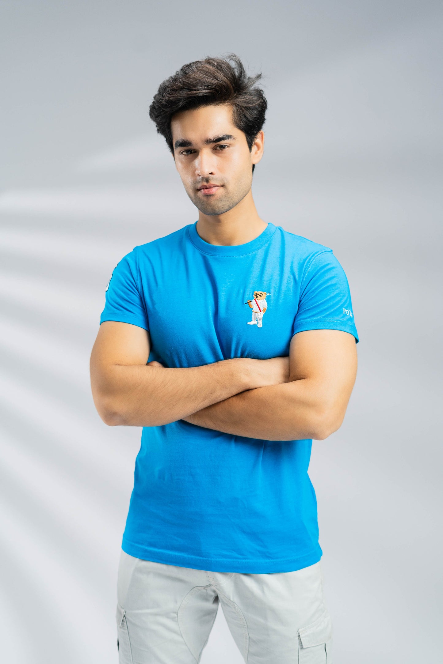 Polo Republica Men's Polo Bears & 5 Embroidered Crew Neck Tee Shirt