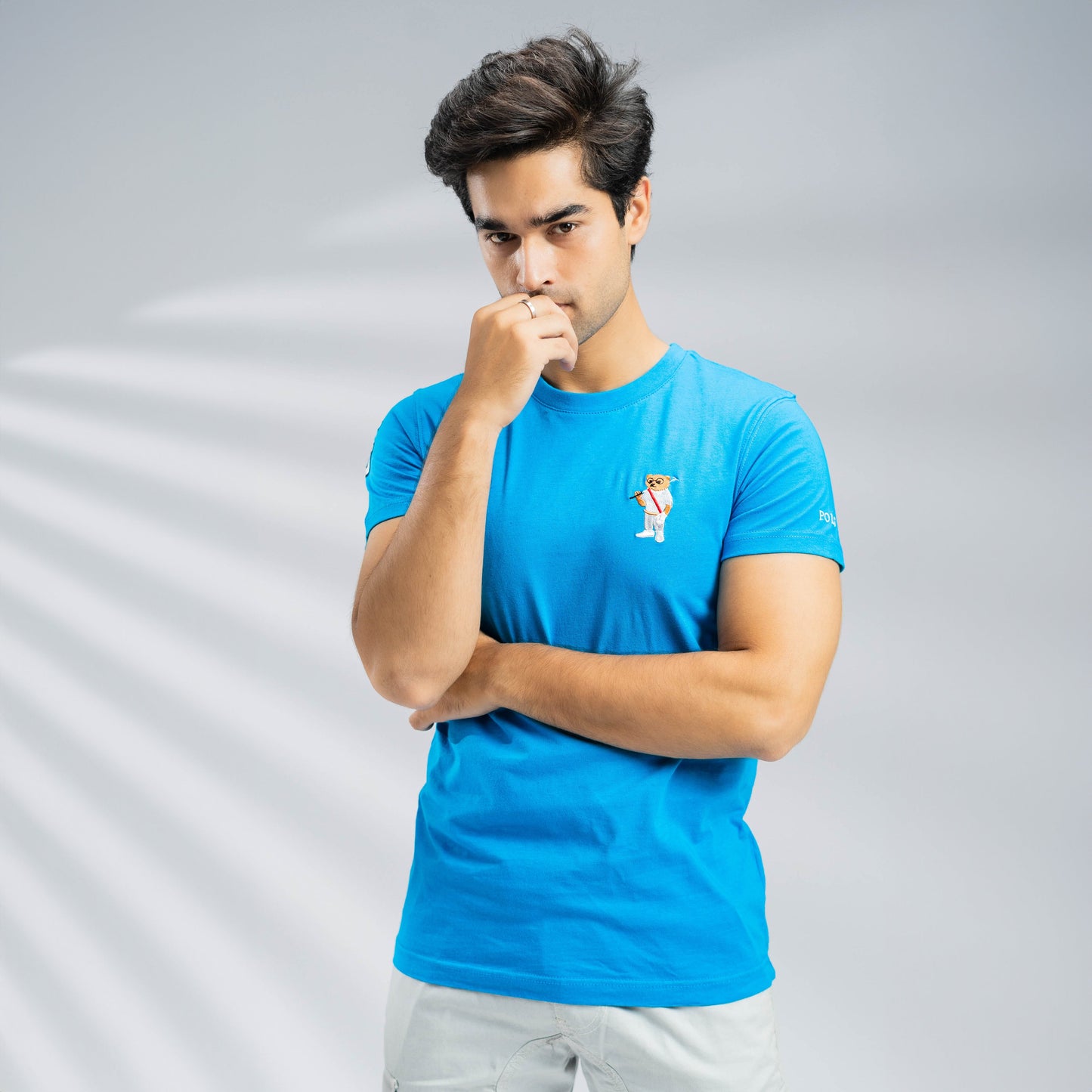 Polo Republica Men's Polo Bears & 5 Embroidered Crew Neck Tee Shirt