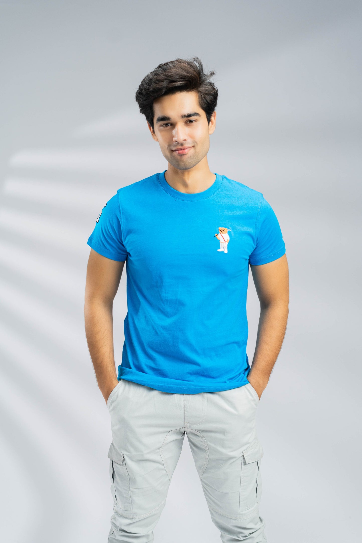 Polo Republica Men's Polo Bears & 5 Embroidered Crew Neck Tee Shirt