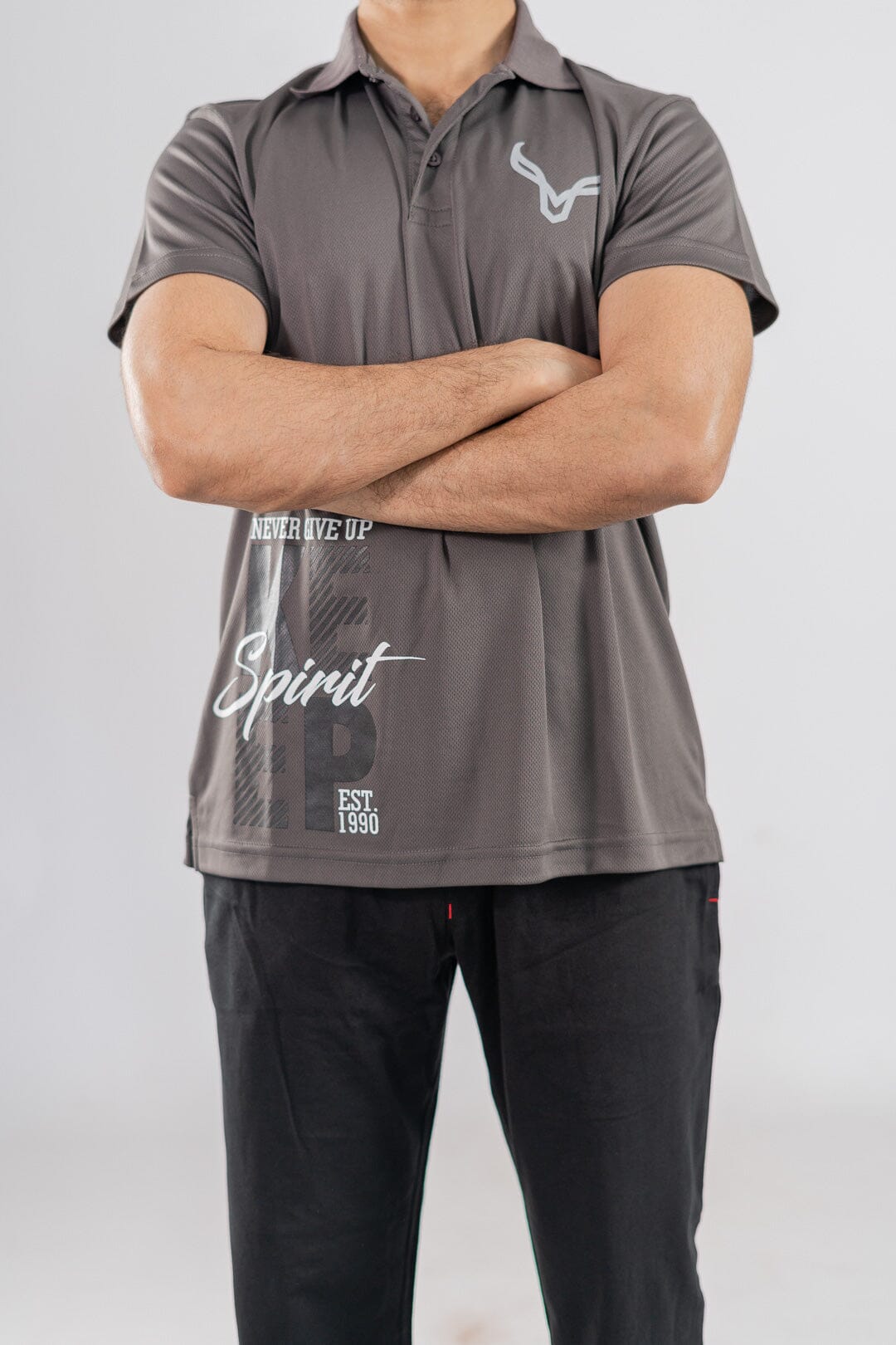 Polo Republica Men's Keep Spirit Printed Activewear Polo Shirt Men's Polo Shirt Polo Republica