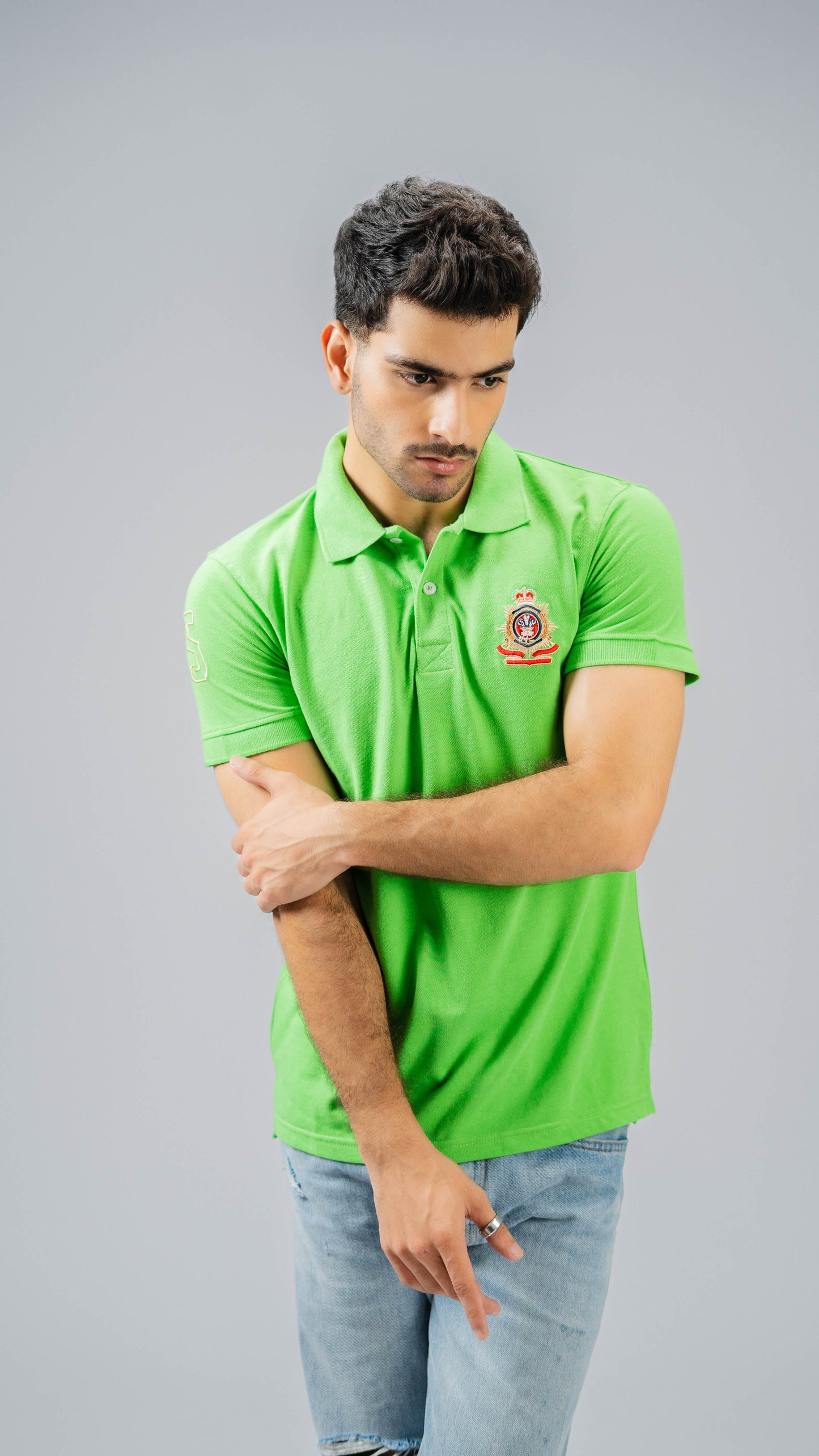 Polo Republica Men's Crest & 5 Embroidered Short Sleeve Polo Shirt