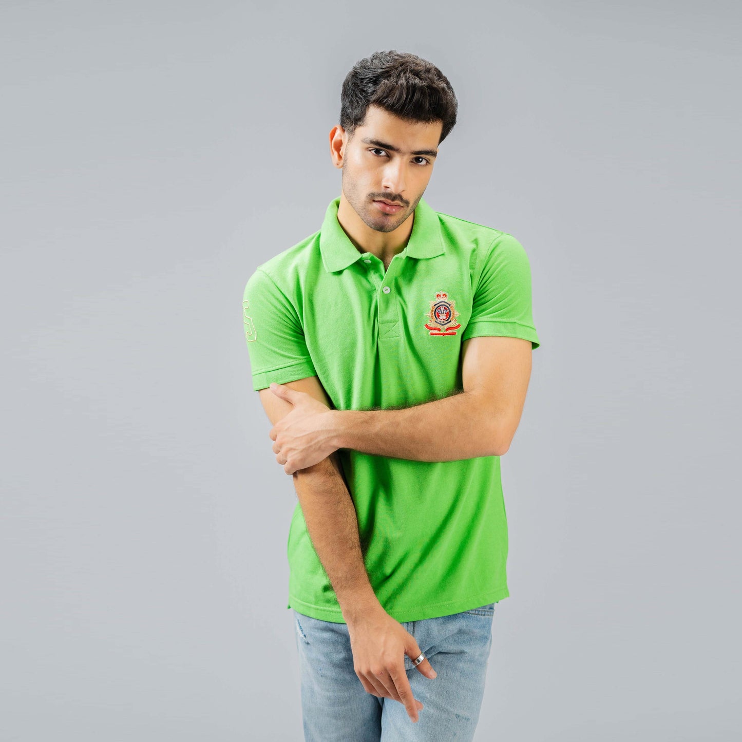 Polo Republica Men's Crest & 5 Embroidered Short Sleeve Polo Shirt