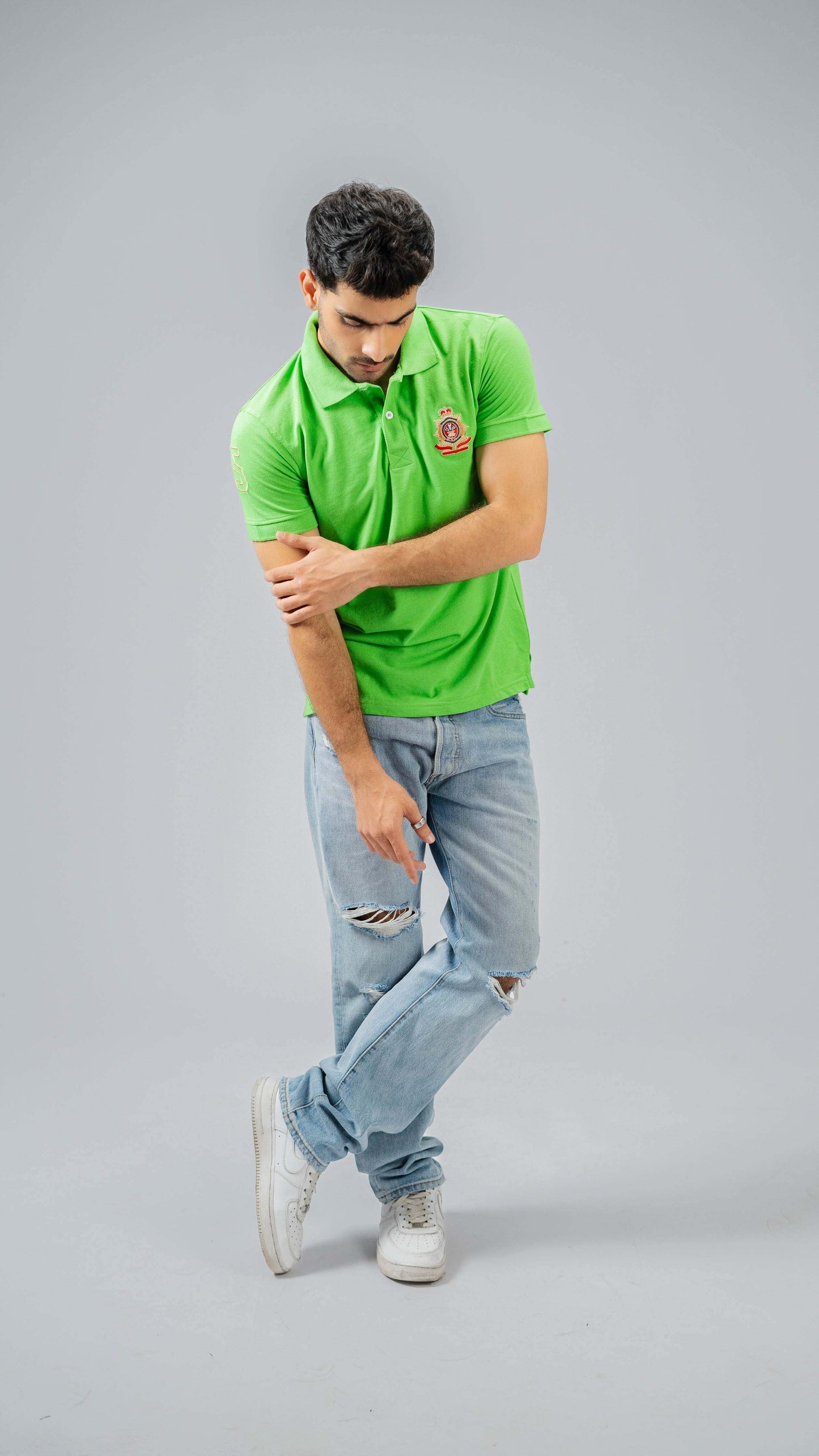 Polo Republica Men's Crest & 5 Embroidered Short Sleeve Polo Shirt