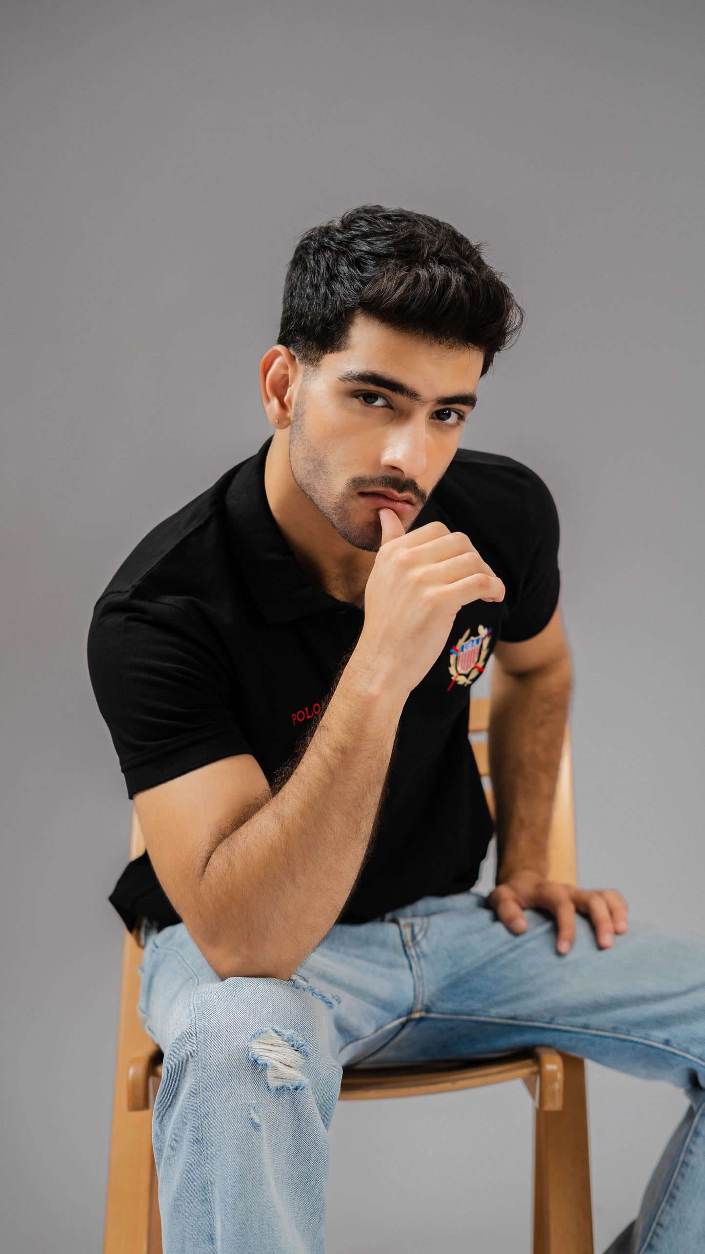 Polo Republica Men's USA & Polo Embroidered Short Sleeve Polo Shirt Men's Polo Shirt Polo Republica