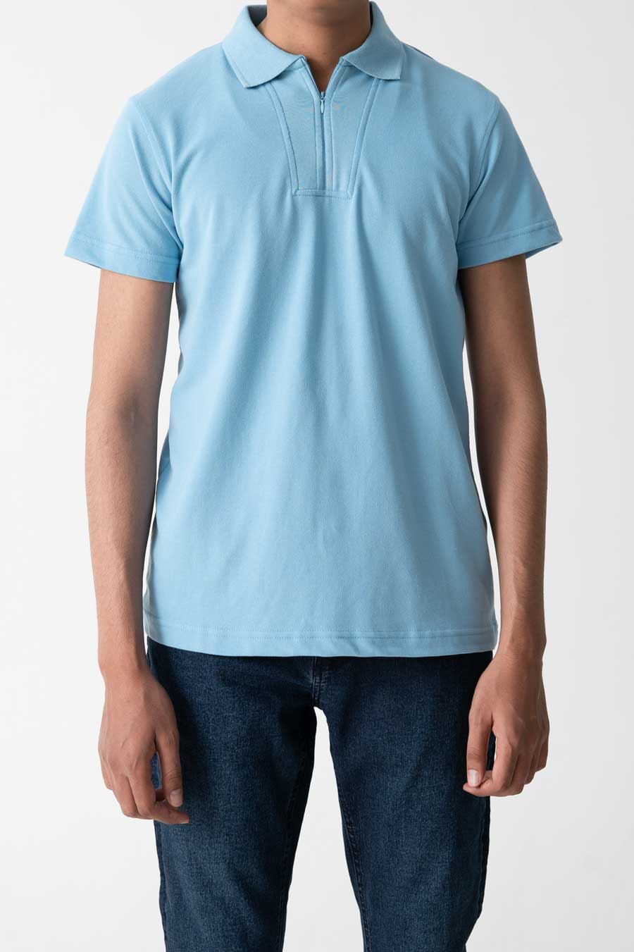 Polo Republica Men's Zipper Placket Polo Shirt