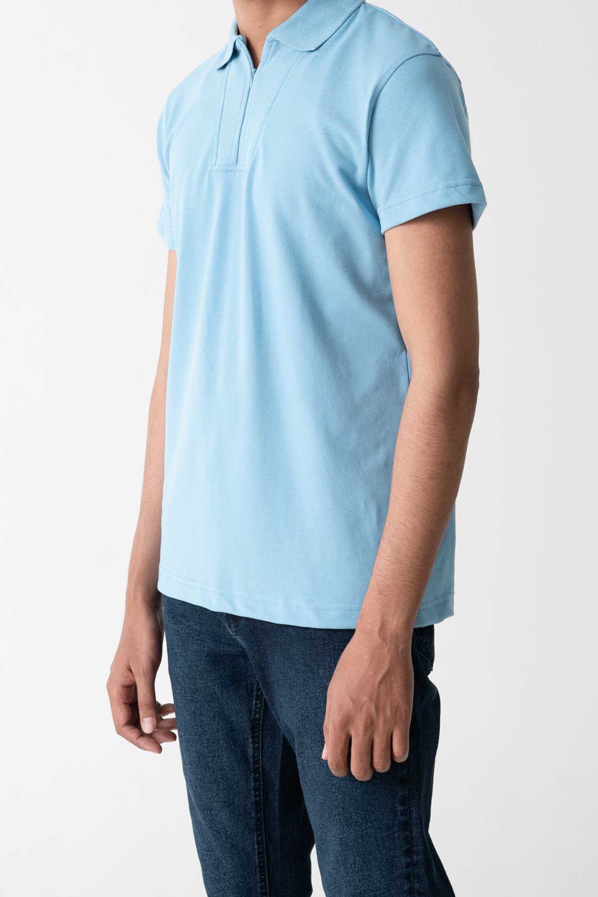 Polo Republica Men's Zipper Placket Polo Shirt