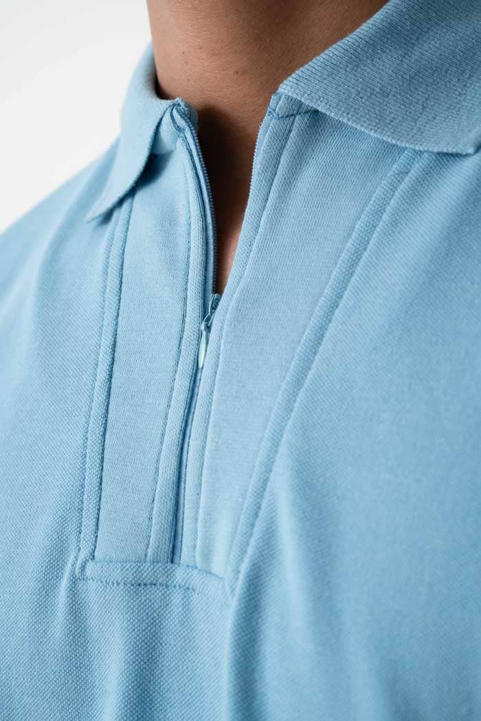 Polo Republica Men's Zipper Placket Polo Shirt