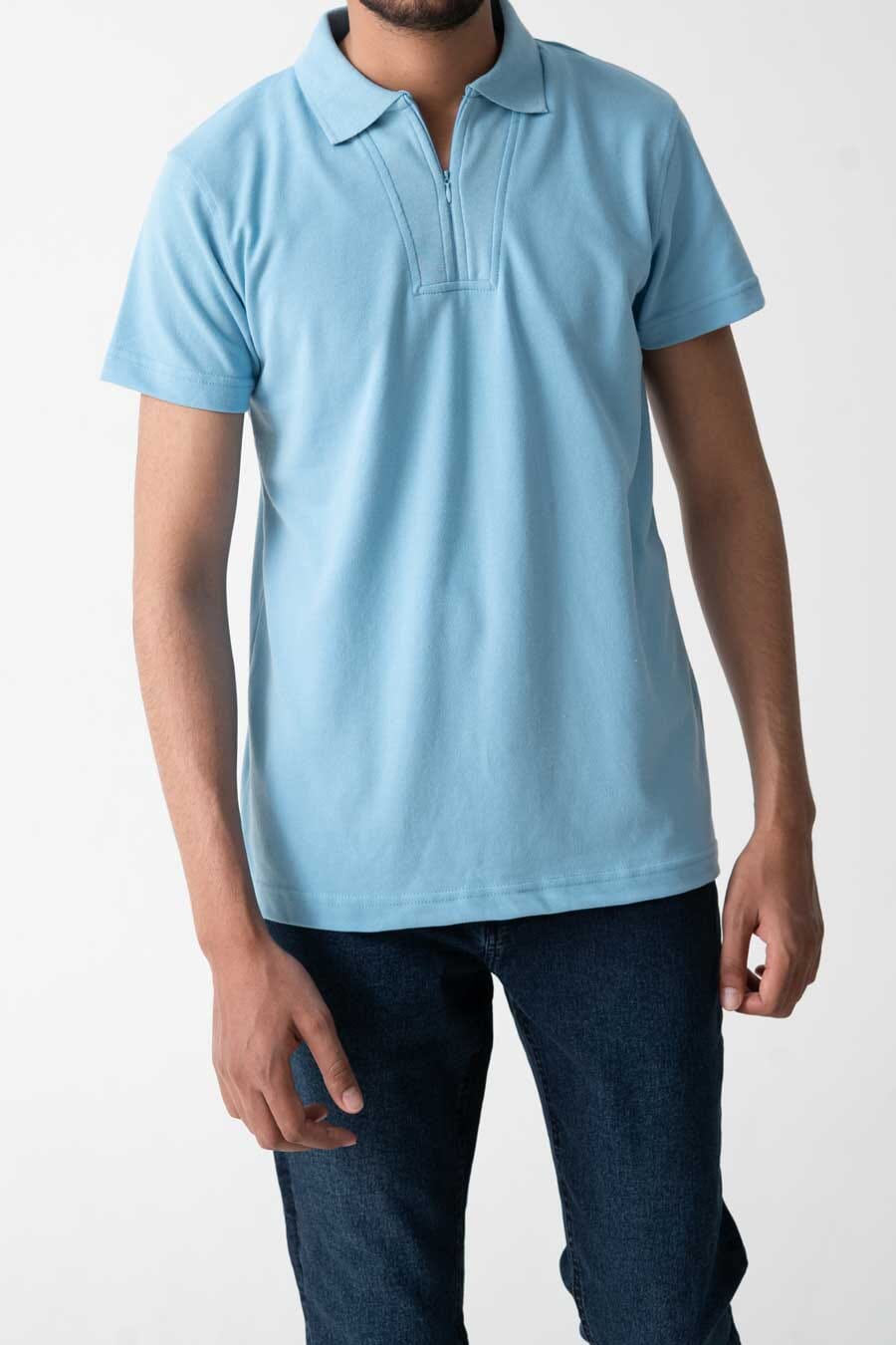 Polo Republica Men's Zipper Placket Polo Shirt