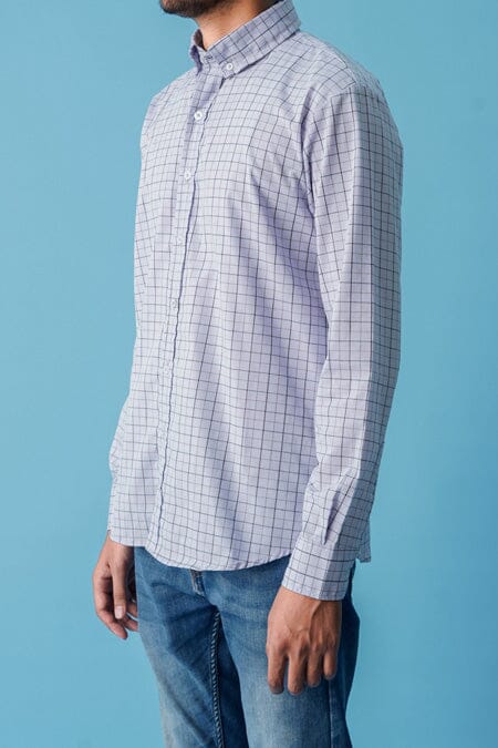 Polo Republica Men's Grid Check Casual Shirt