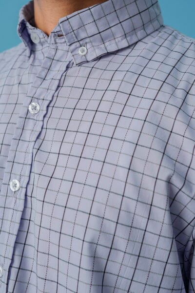 Polo Republica Men's Grid Check Casual Shirt