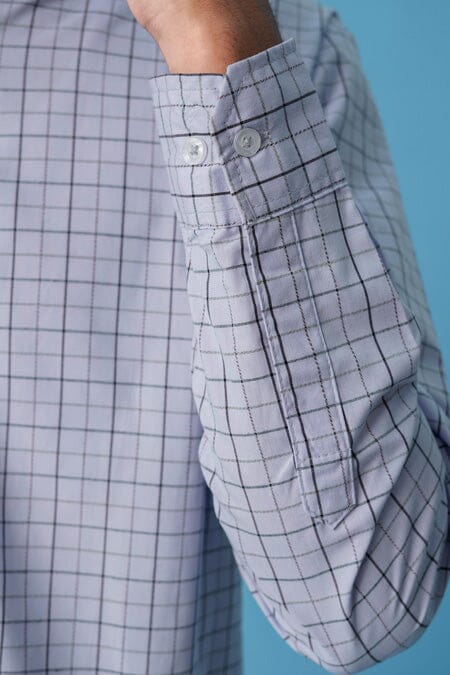 Polo Republica Men's Grid Check Casual Shirt