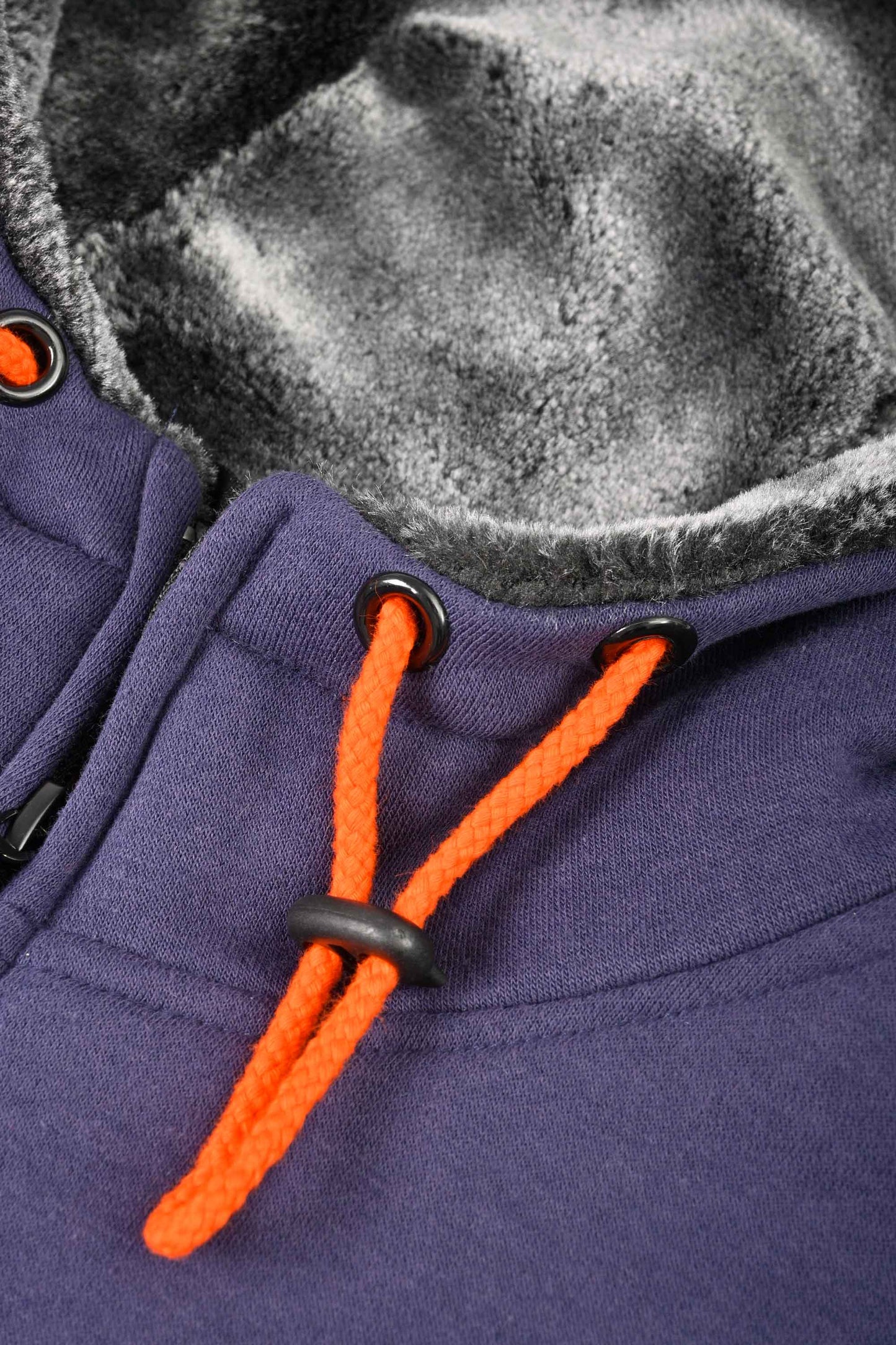 Axinite Unisex AX 96 Contrast Panel Fleece Zipper Hoodie Unisex Zipper Hoodie Image