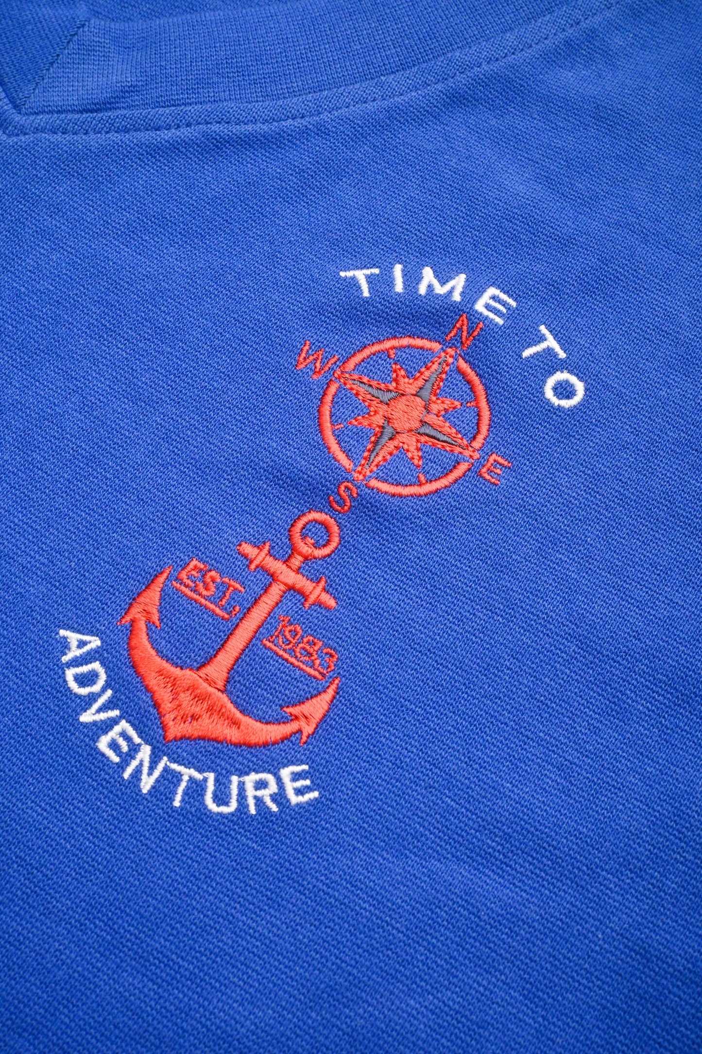 Polo Republica Men's Time To Adventure Embroidered V-Neck Sweat Shirt