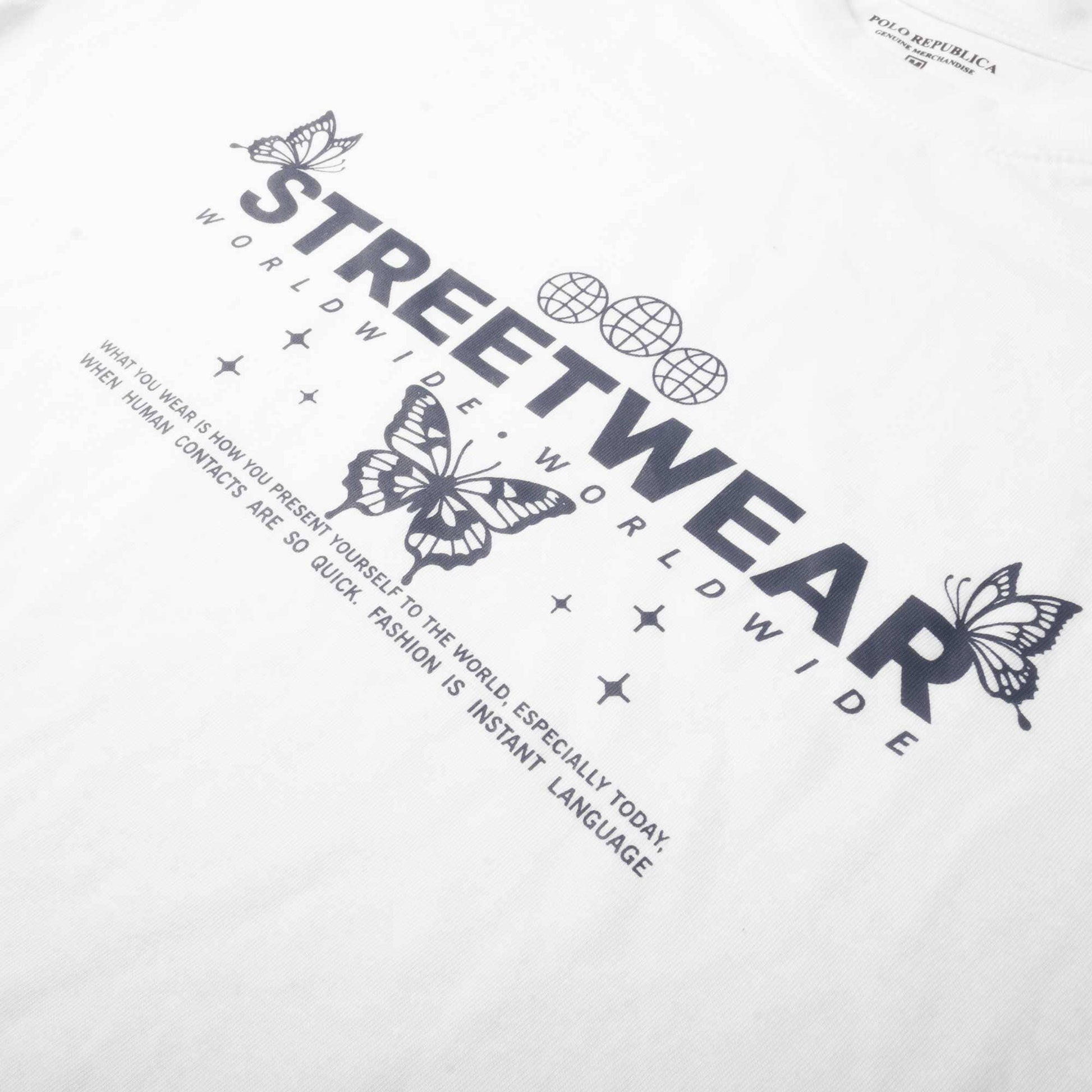 Polo Republica Men's Streetwear World Wide Printed Crew Neck Tee Shirt Men's Tee Shirt Polo Republica