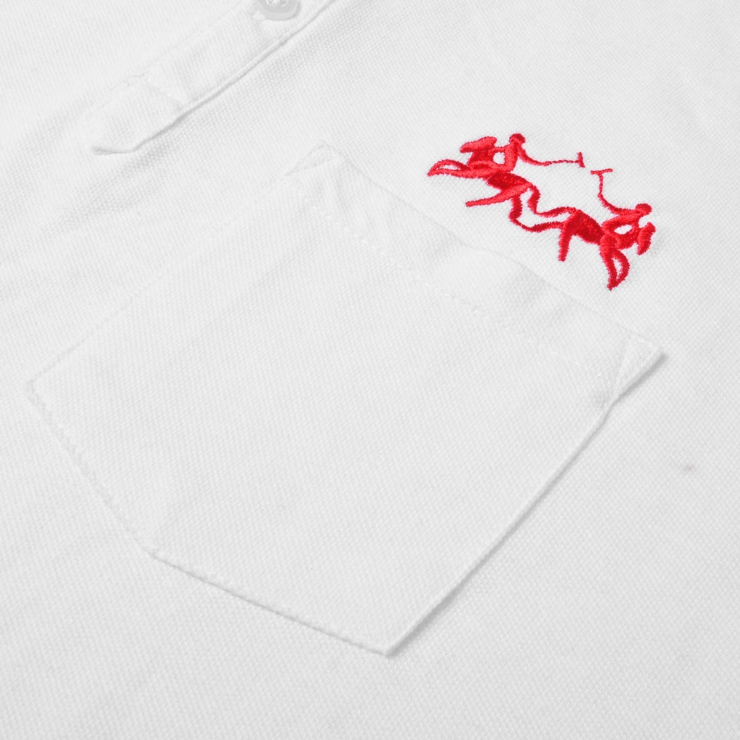Polo Republica Men's Double Pony & Polo Embroidered Pocket Polo Shirt