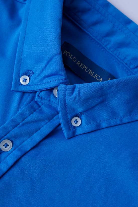 Polo Republica Men's Four-Way Stretch Signature Pony Casual Shirt