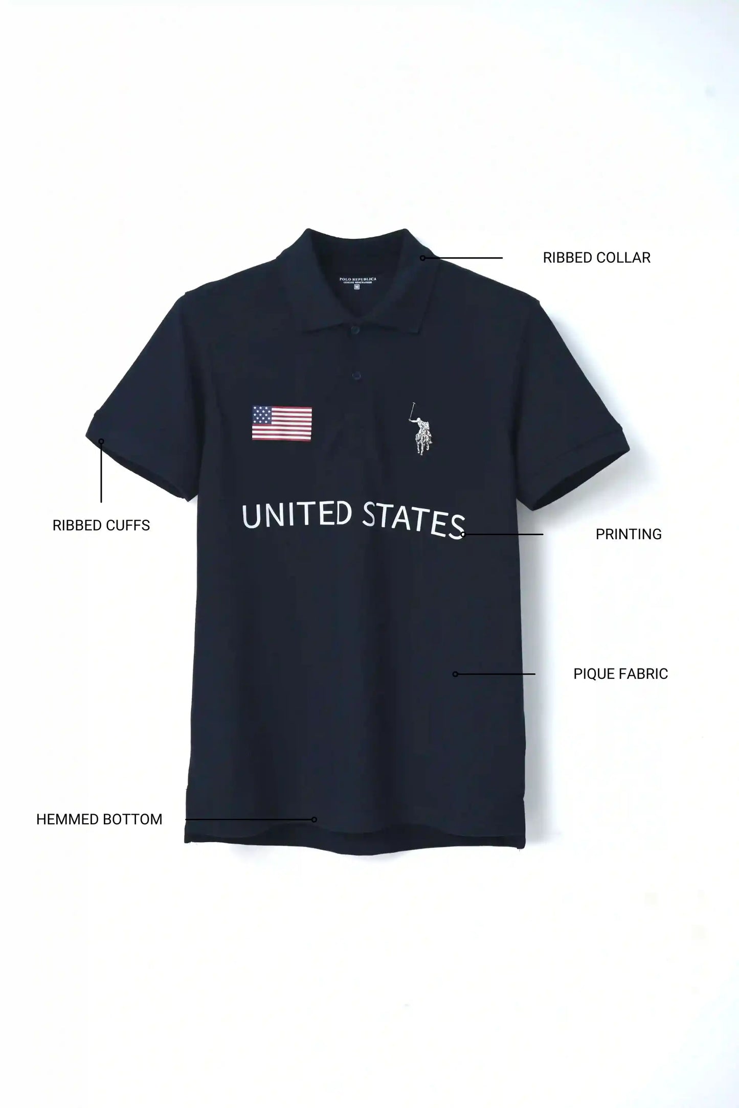 Polo Republica Men's United States Polo Shirt
