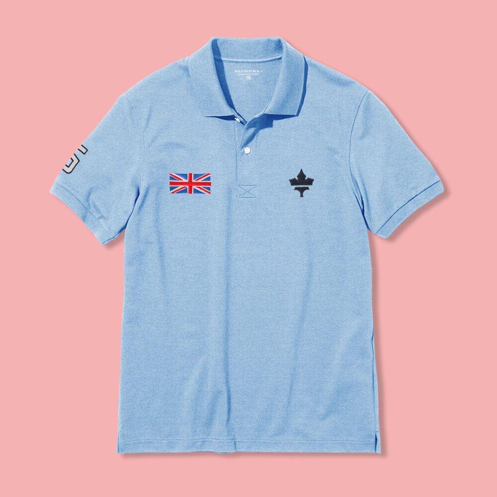 Polo Republica Men's Maple Leaf & Flag Embroidered Short Sleeve Polo Shirt Men's Polo Shirt Polo Republica