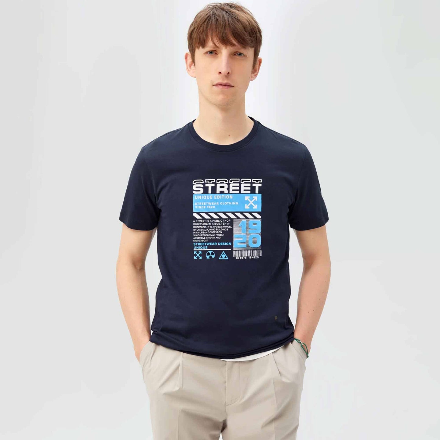 Polo Republica Men's Street 1920 Printed Crew Neck Tee Shirt Men's Tee Shirt Polo Republica Navy S