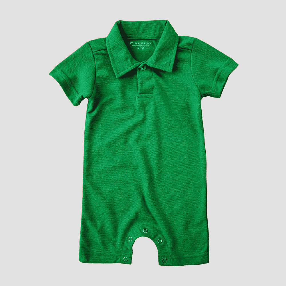 Polo Republica Zodian Short Sleeve Baby Romper Romper Polo Republica Green 0-3 Months