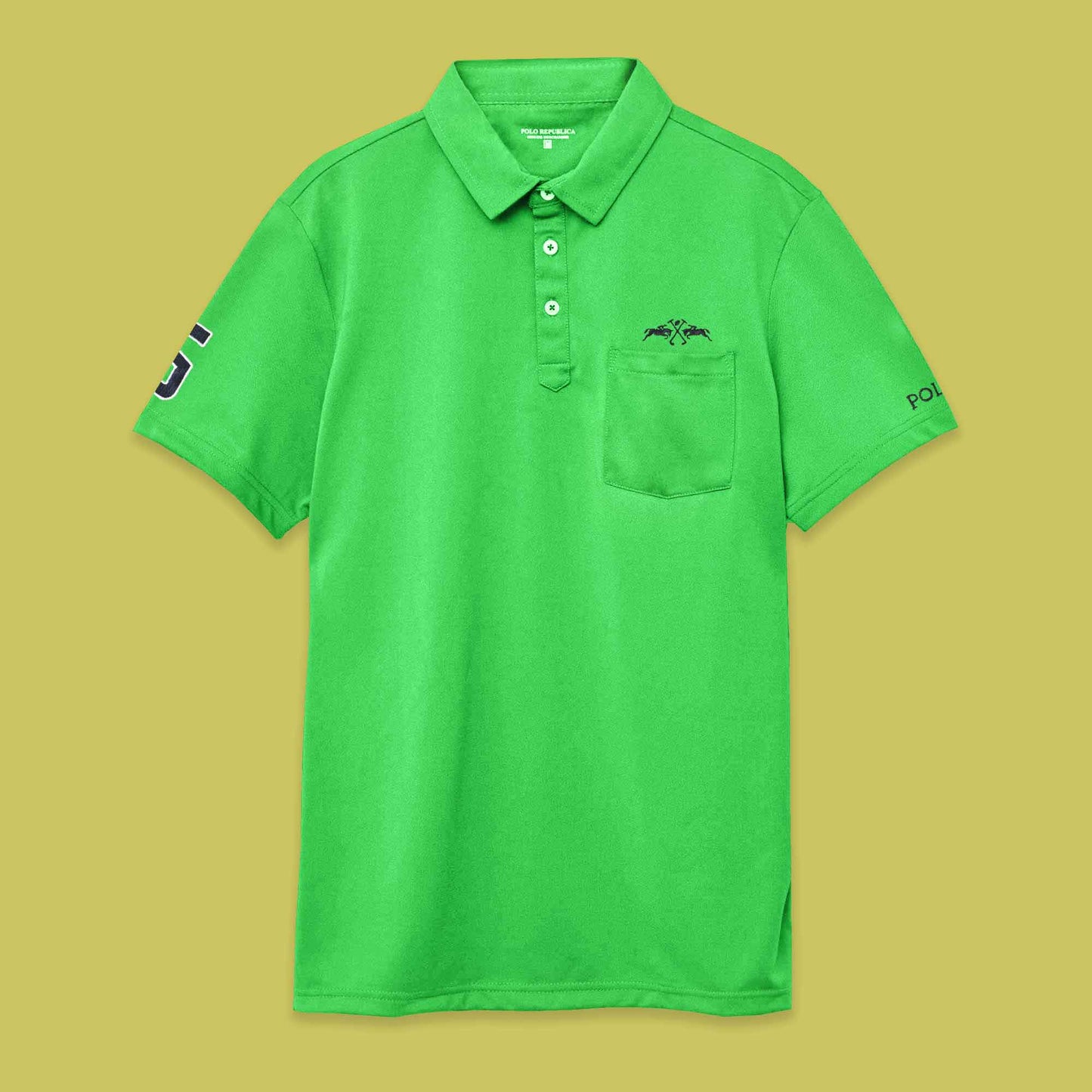 Polo Republica Men's Double Pony Polo & 5 Embroidered Pocket Polo Shirt Men's Polo Shirt Polo Republica