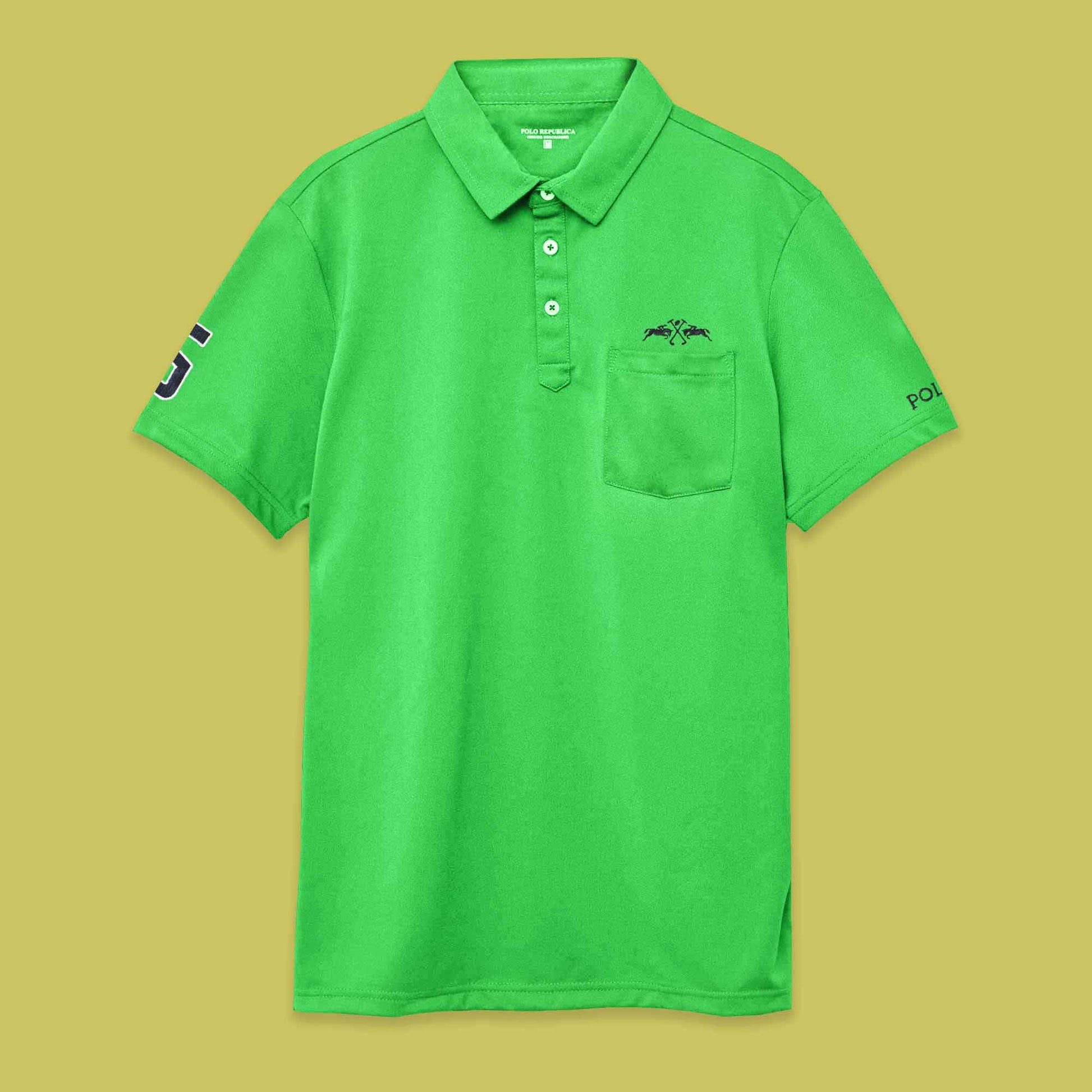 Polo Republica Men's Double Pony Polo & 5 Embroidered Pocket Polo Shirt Men's Polo Shirt Polo Republica
