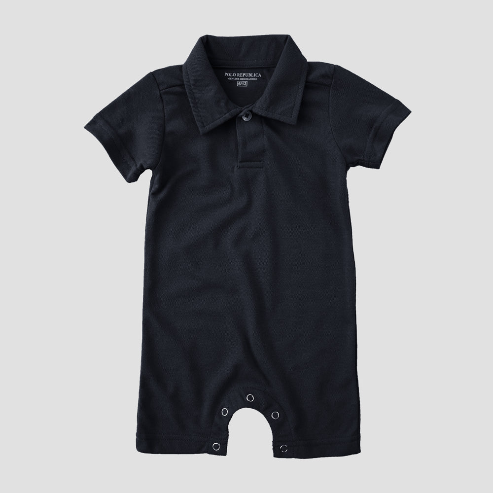 Polo Republica Zodian Short Sleeve Baby Romper Romper Polo Republica Navy 0-3 Months