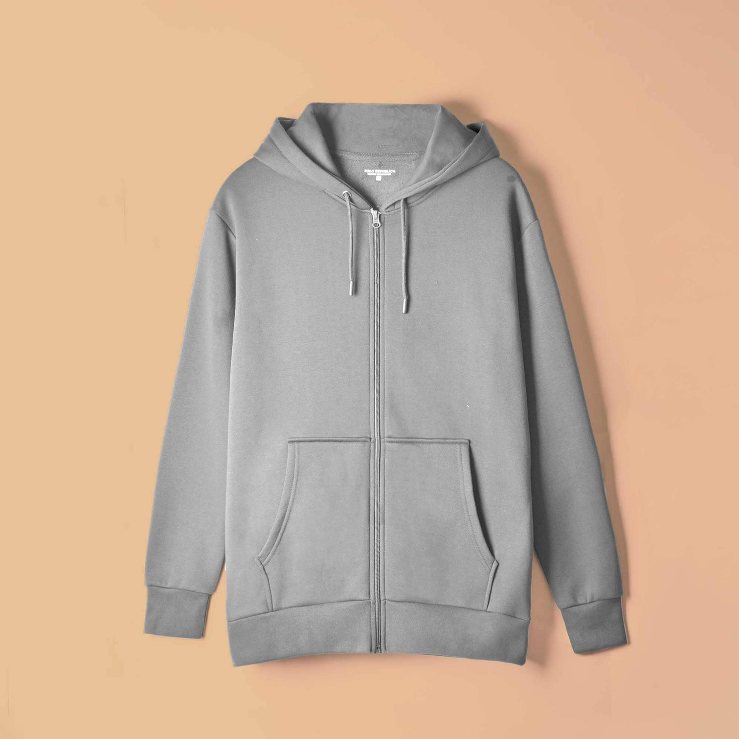 Polo Republica Men's Lucerne Zipper Hoodie Men's Zipper Hoodie Polo Republica Grey S