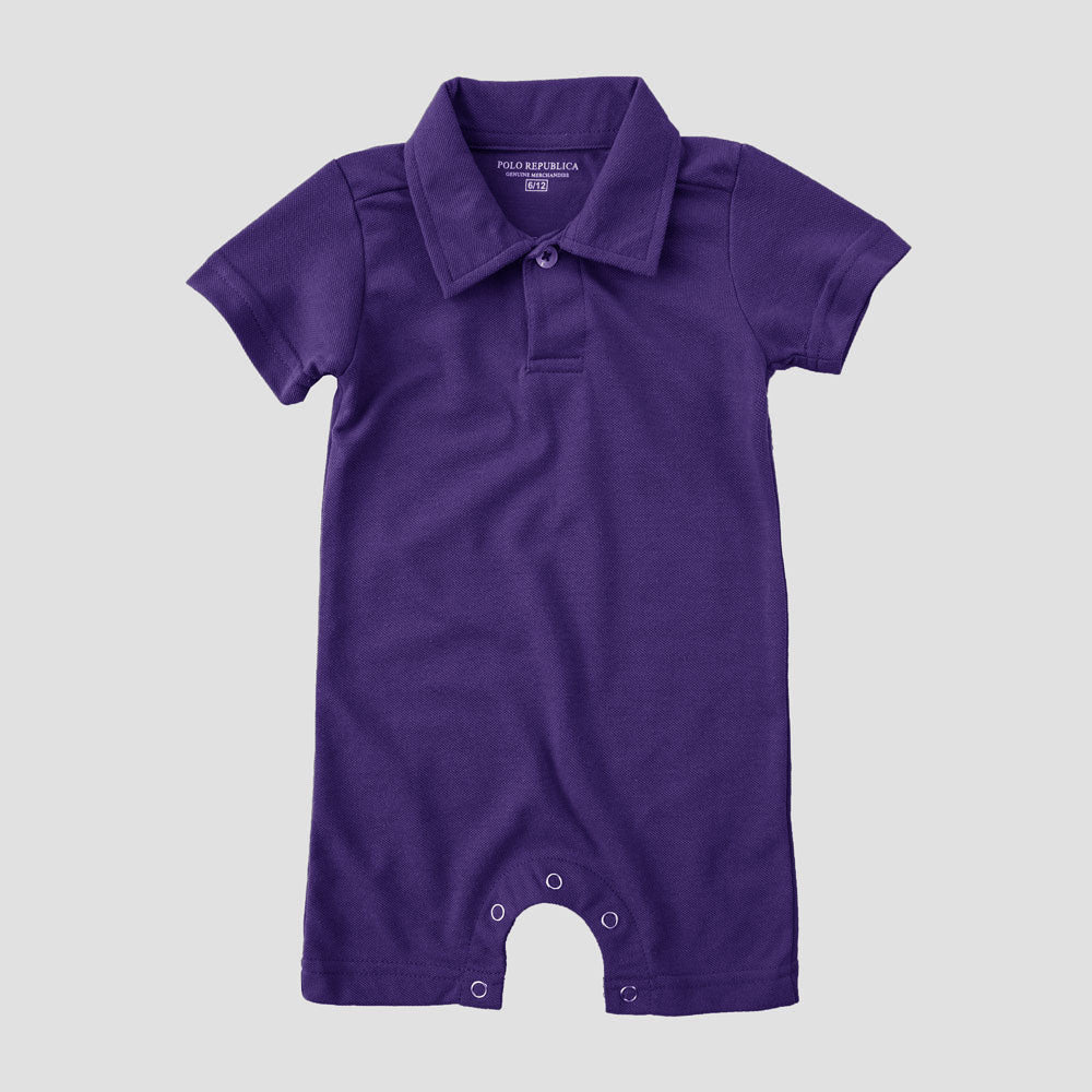 Polo Republica Zodian Short Sleeve Baby Romper Romper Polo Republica Purple 0-3 Months