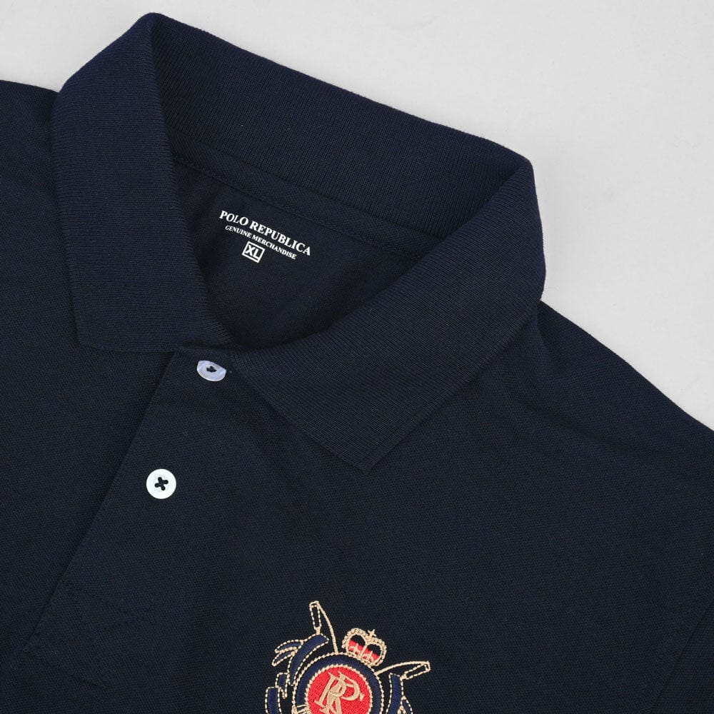 Polo Republica Men's PRC Crest & 4 Embroidered Polo Shirt Men's Polo Shirt Polo Republica