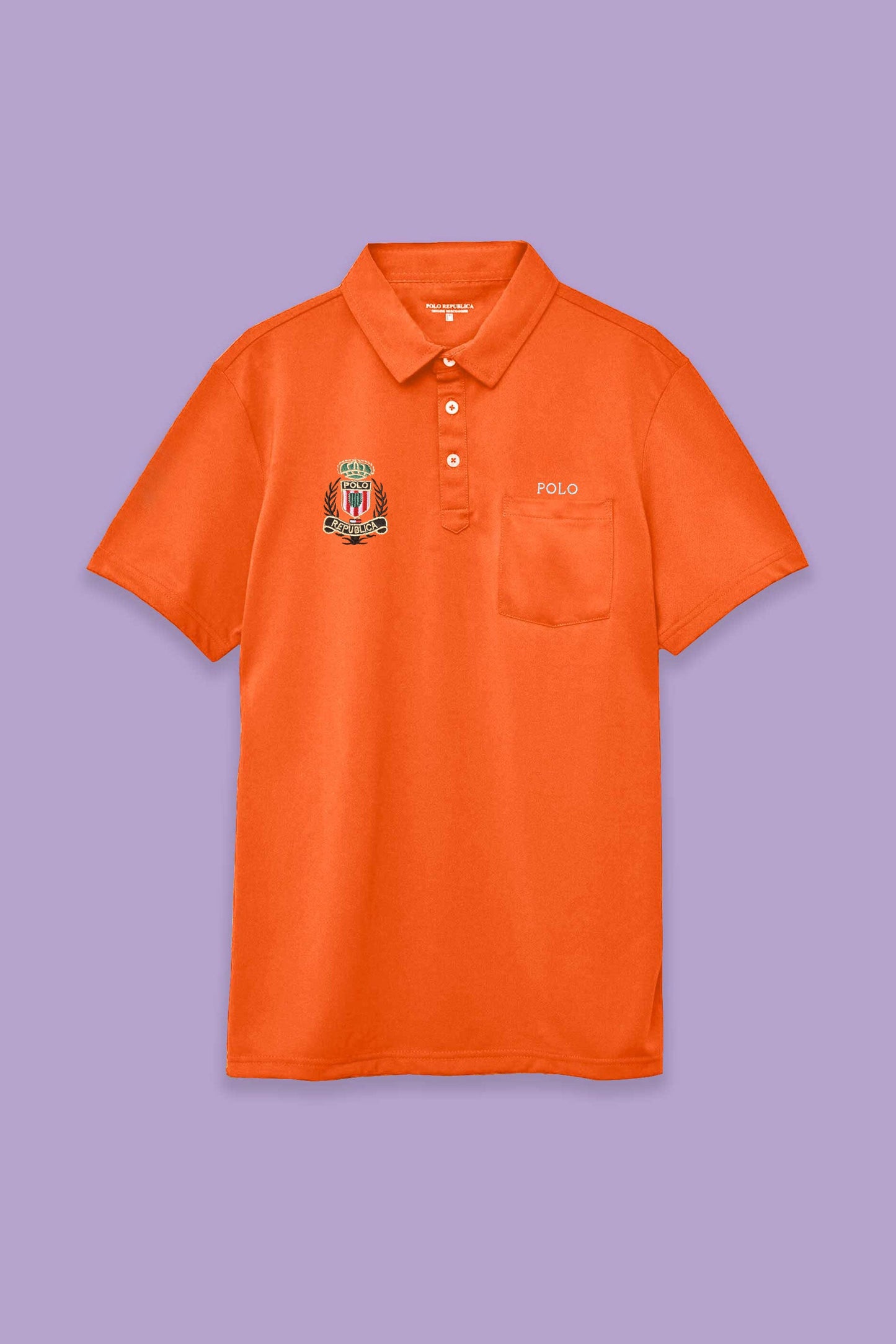 Polo Republica Men's Polo Crest Embroidered Pocket Polo Shirt