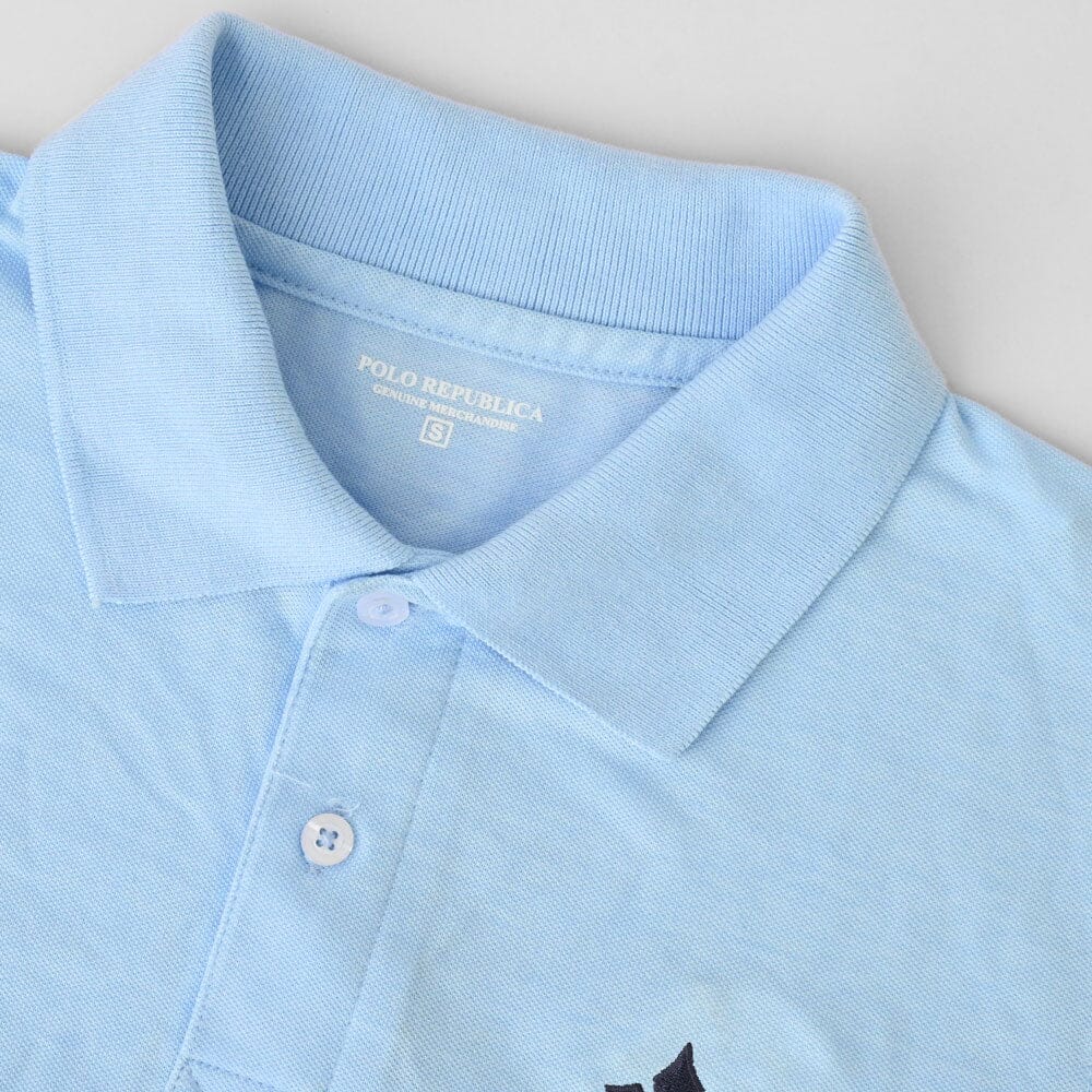 Polo Republica Men's Maple Leaf & Flag Embroidered Short Sleeve Polo Shirt Men's Polo Shirt Polo Republica