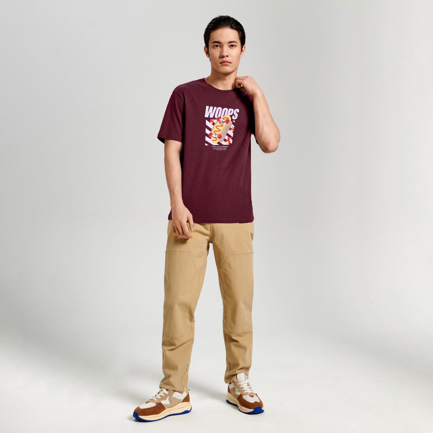 Polo Republica Men's Woops Printed Crew Neck Tee Shirt Men's Tee Shirt Polo Republica