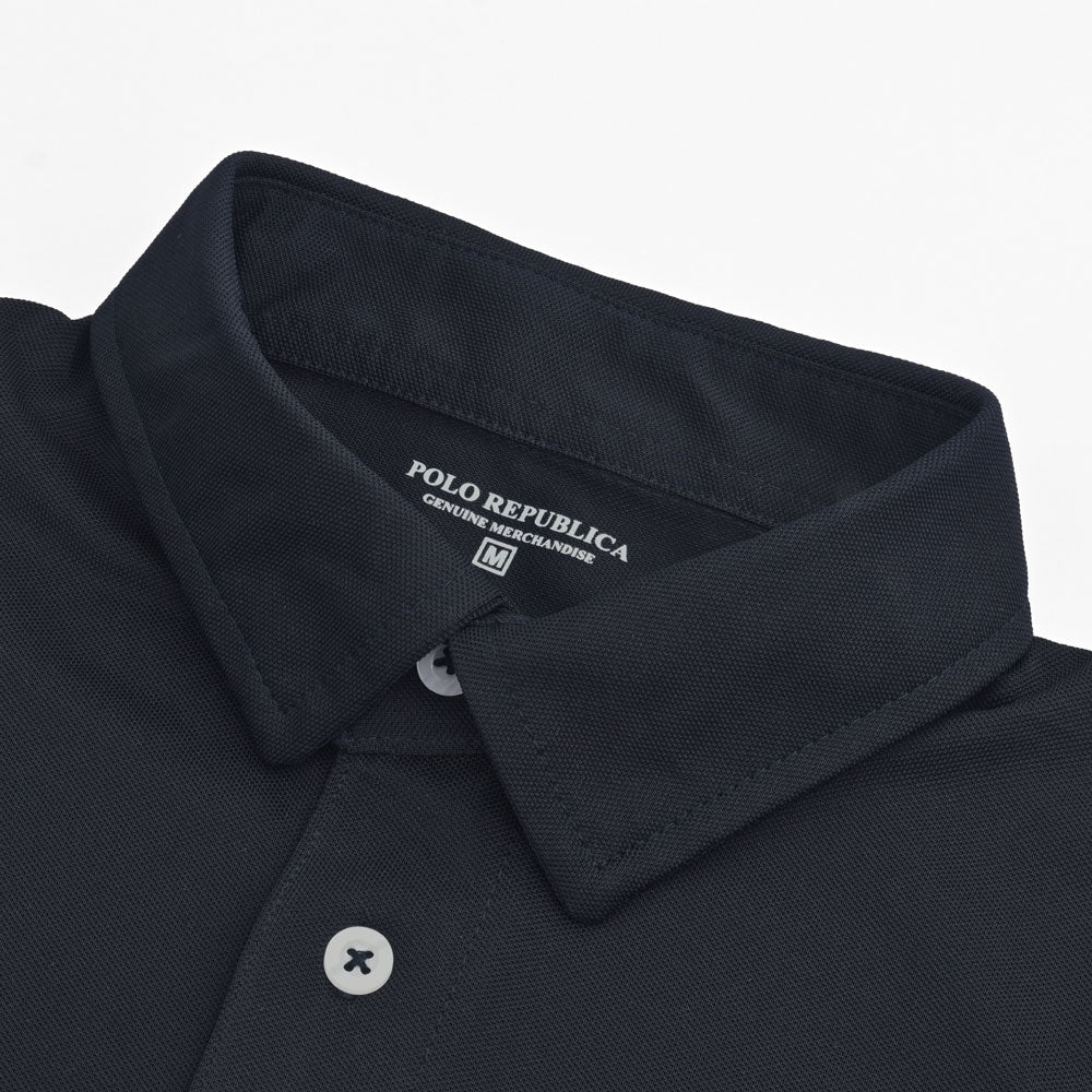 Polo Republica Men's Reflective Shoulder PRC Printed Activewear Polo Shirt Men's Polo Shirt Polo Republica