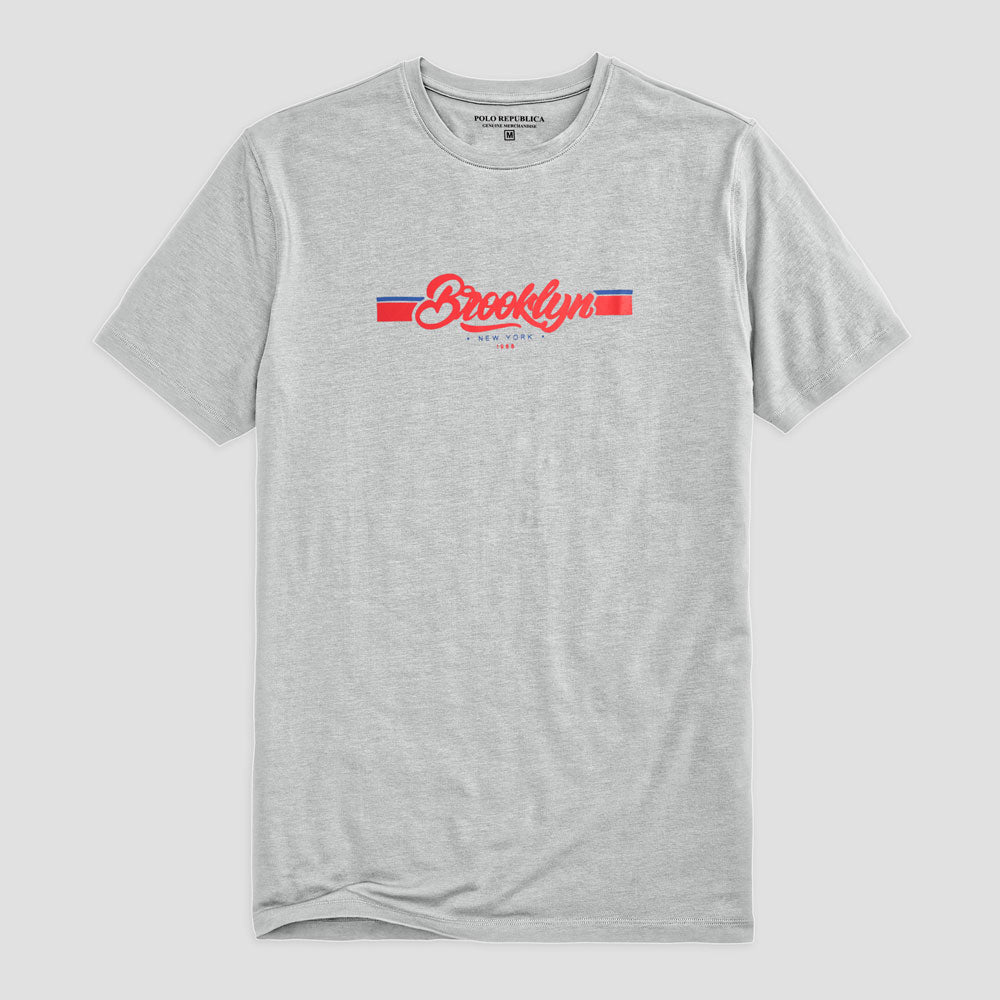 Polo Republica Men's Brooklyn 1988 Printed Crew Neck Tee Shirt