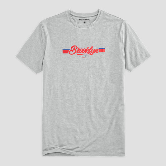 Polo Republica Men's Brooklyn 1988 Printed Crew Neck Tee Shirt