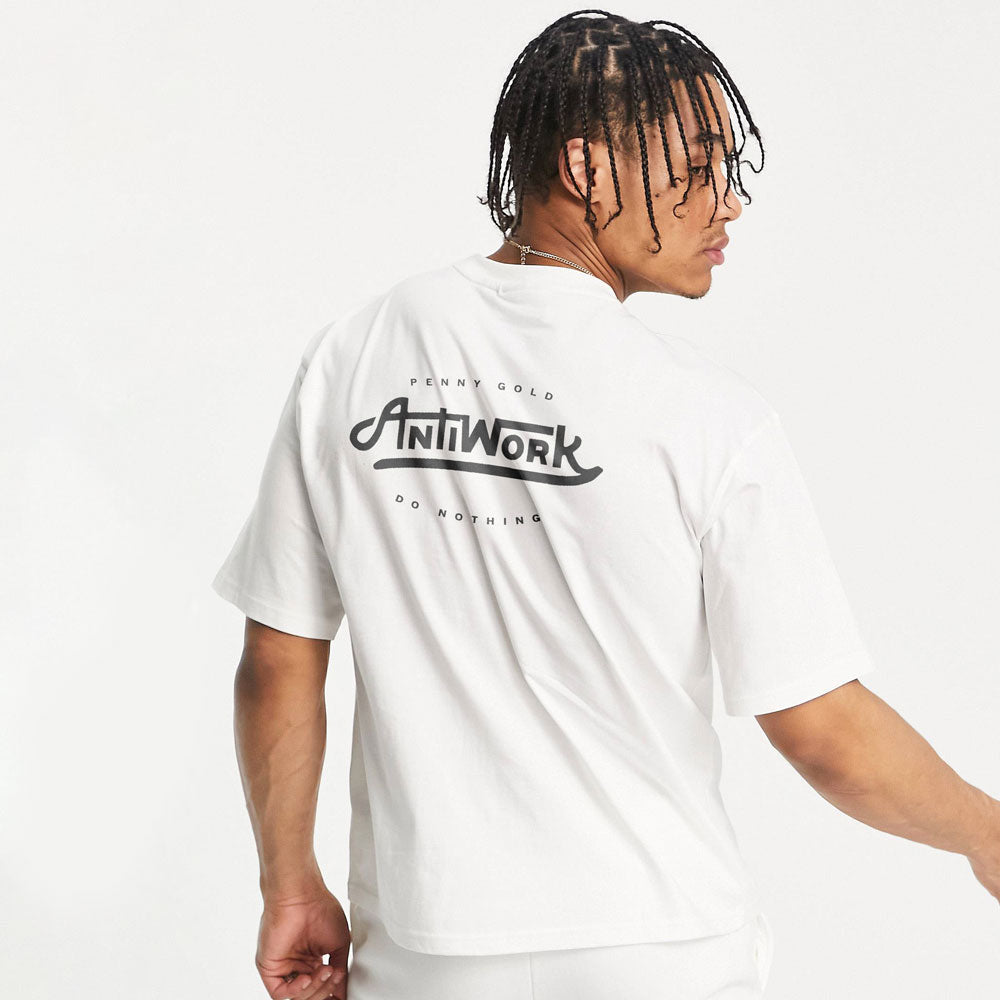 Polo Republica Men's Anti Work Printed Crew Neck Tee Shirt Men's Tee Shirt Polo Republica