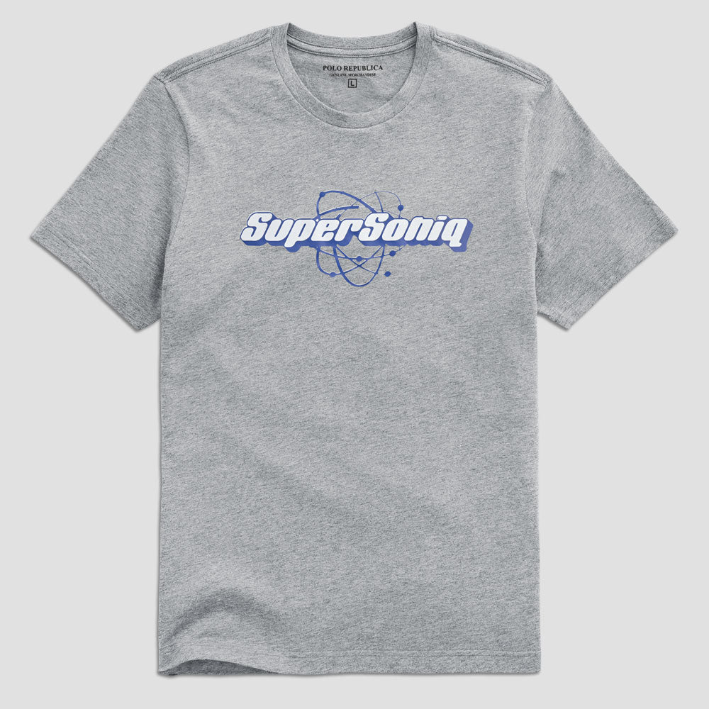 Polo Republica Men's Super Soniq Printed Short Sleeve Tee Shirt Men's Tee Shirt Polo Republica Heather Grey S