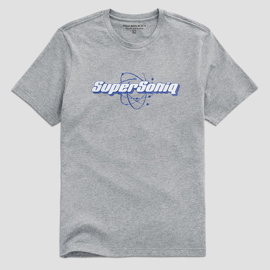 Polo Republica Men's Super Soniq Printed Short Sleeve Tee Shirt Men's Tee Shirt Polo Republica Heather Grey S