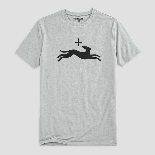 Polo Republica Men's Star Runner Printed Crew Neck Tee Shirt Men's Tee Shirt Polo Republica Heather Grey S