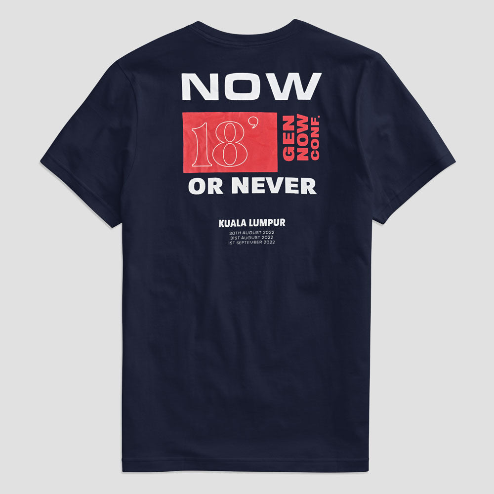 Polo Republica Men's Now Or Never 18 Printed Crew Neck Tee Shirt Men's Tee Shirt Polo Republica